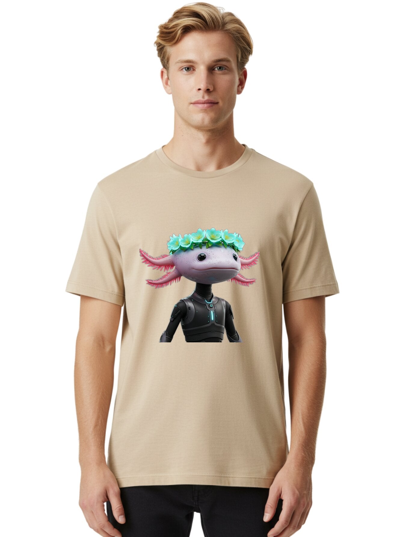 Axolotl-Robot Men'S Graphic Tee, 100% Cotton, Comfortable Casual Summer Wear, Machine Washable, Vintage Camera, Old Camera, Antique Camera, Black Camera, Classic Photography, Photography Equipment, Nostalgic Device, Film Camera, Camera Art Baq306 23