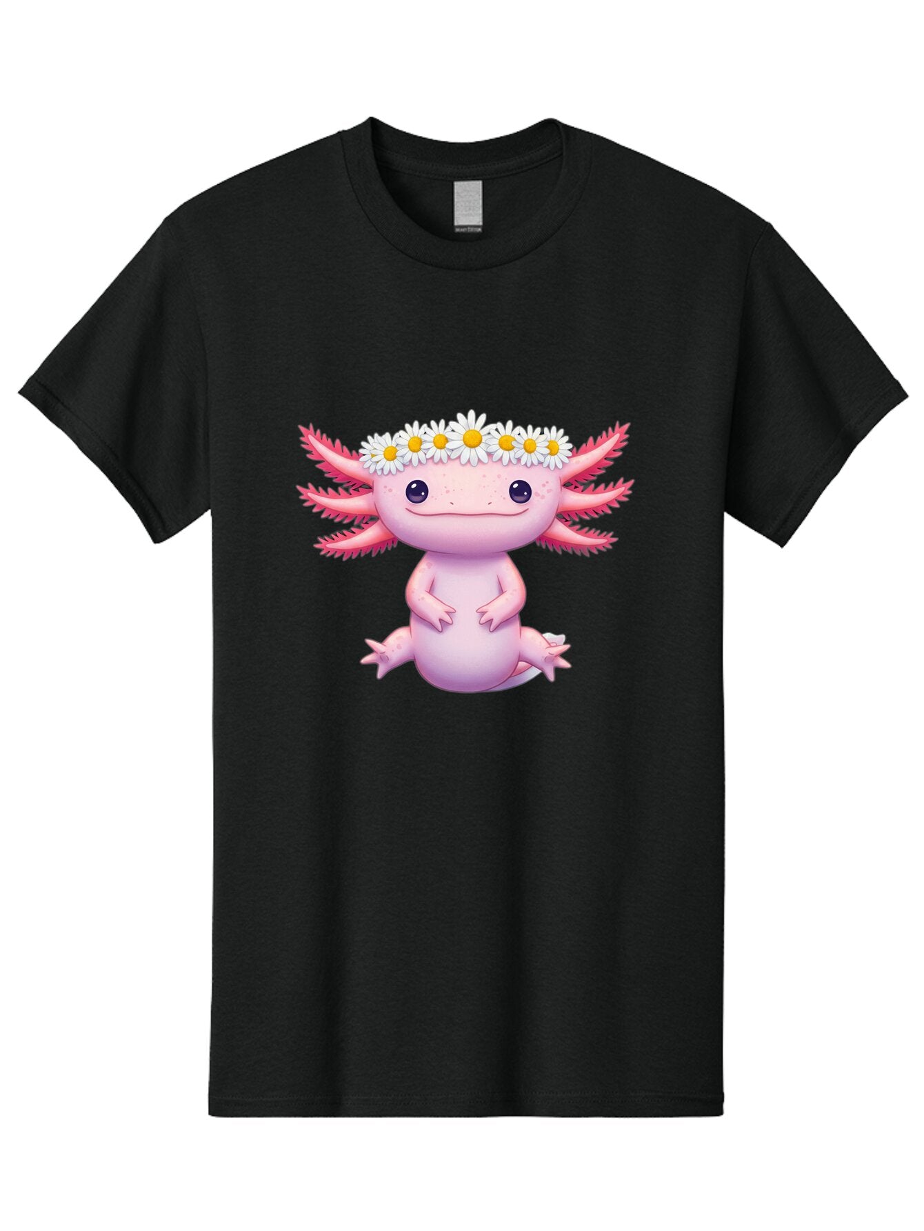 Axolotl-With-Daisy-Crown Men'S Graphic Tee, 100% Cotton, Comfortable Casual Summer Wear, Machine Washable, Vintage Camera, Old Camera, Antique Camera, Black Camera, Classic Photography, Photography Equipment, Nostalgic Device, Film Camera, Baq308 7