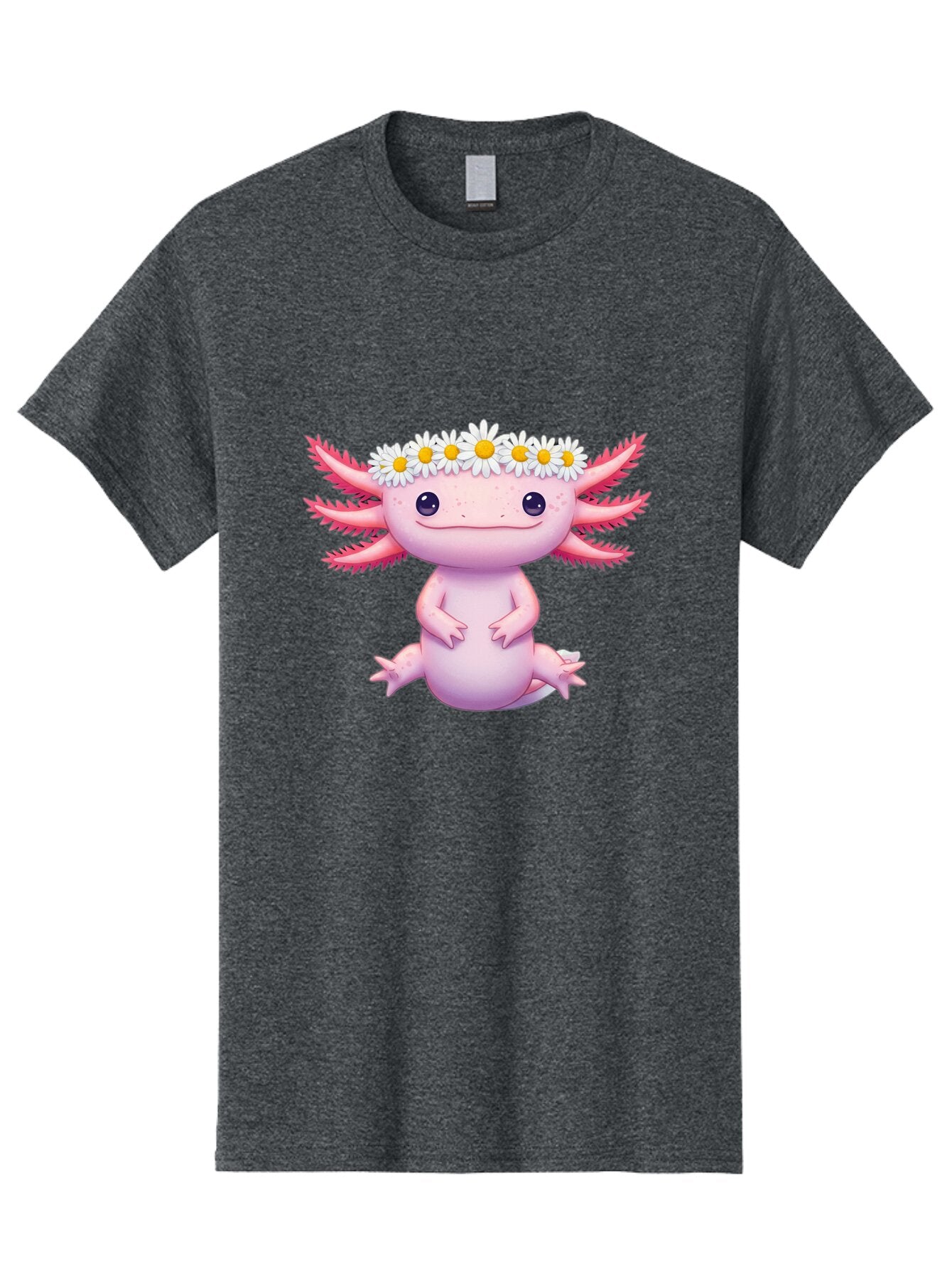 Axolotl-With-Daisy-Crown Men'S Graphic Tee, 100% Cotton, Comfortable Casual Summer Wear, Machine Washable, Vintage Camera, Old Camera, Antique Camera, Black Camera, Classic Photography, Photography Equipment, Nostalgic Device, Film Camera, Baq308 1