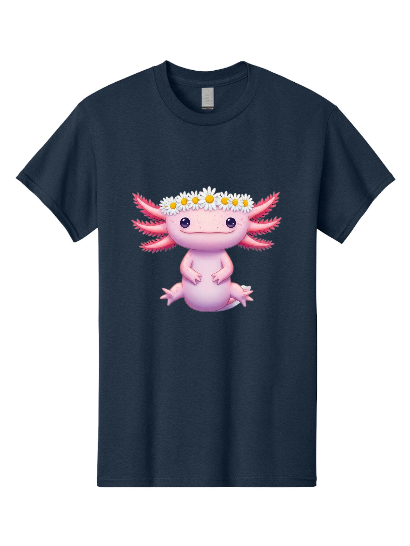 Axolotl-With-Daisy-Crown Men'S Graphic Tee, 100% Cotton, Comfortable Casual Summer Wear, Machine Washable, Vintage Camera, Old Camera, Antique Camera, Black Camera, Classic Photography, Photography Equipment, Nostalgic Device, Film Camera, Baq308 4
