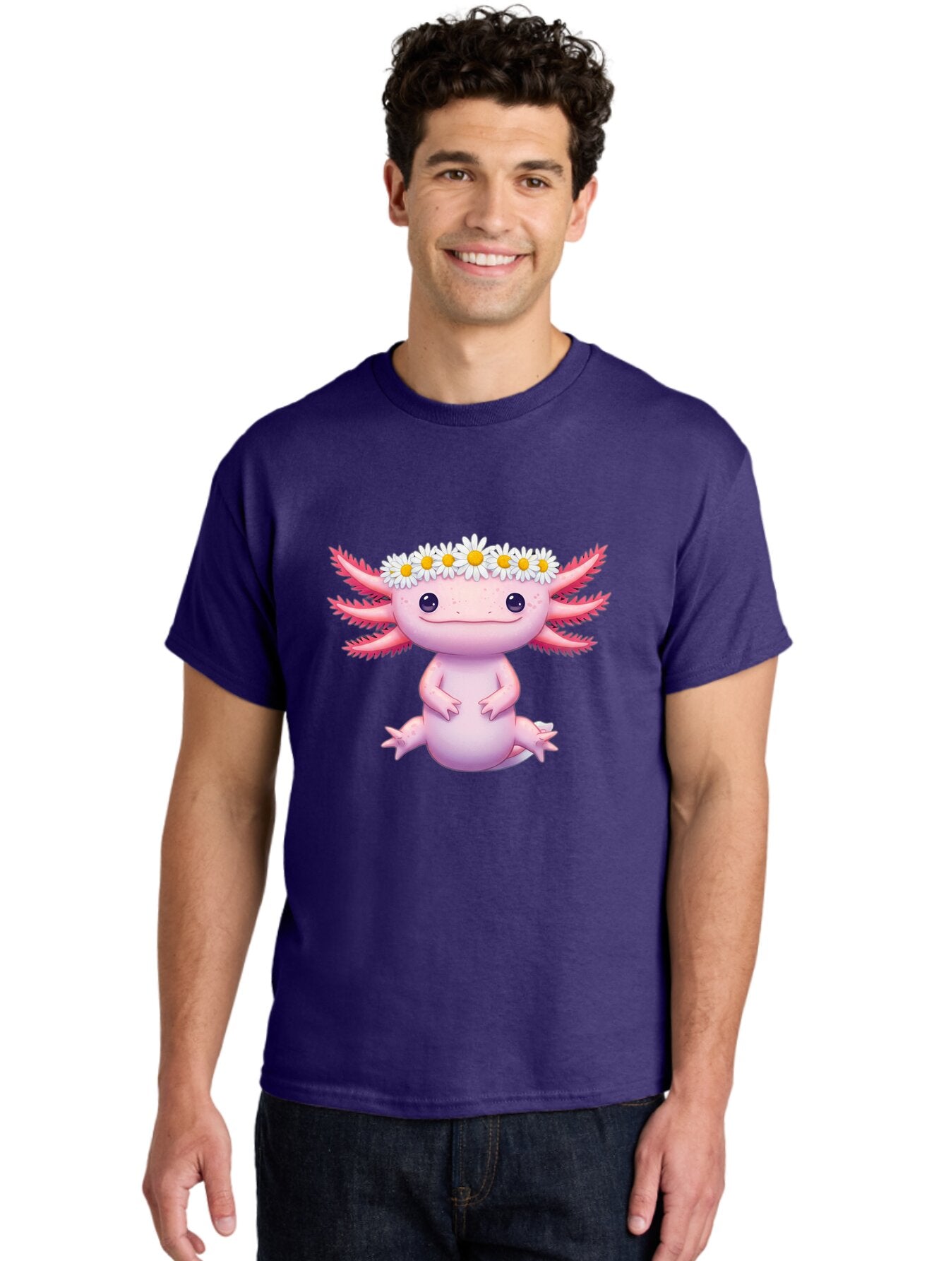 Axolotl-With-Daisy-Crown Men'S Graphic Tee, 100% Cotton, Comfortable Casual Summer Wear, Machine Washable, Vintage Camera, Old Camera, Antique Camera, Black Camera, Classic Photography, Photography Equipment, Nostalgic Device, Film Camera, Baq308 28