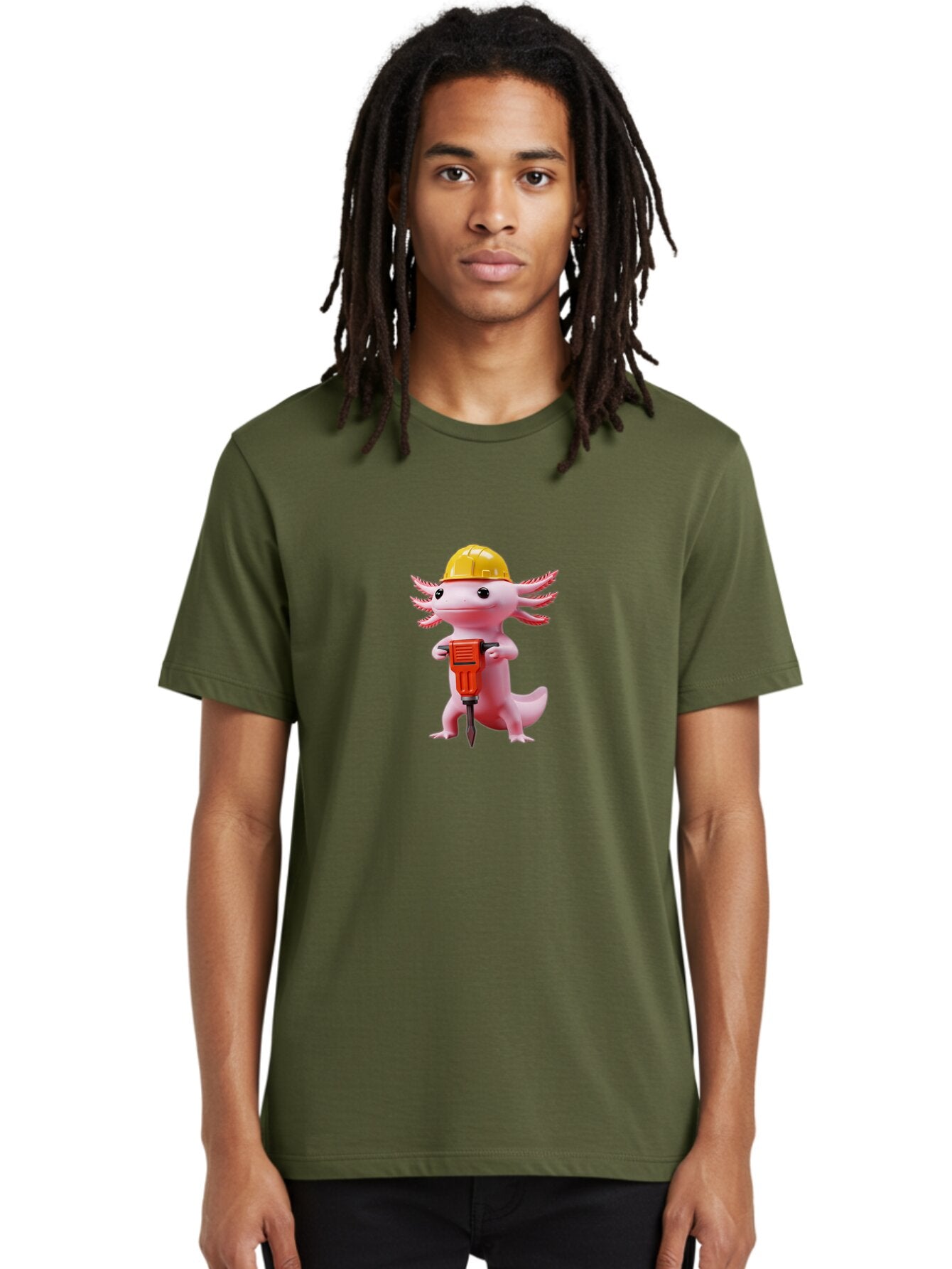 Axolotl-With-Drill Men'S Graphic Tee, 100% Cotton, Comfortable Casual Summer Wear, Machine Washable, Vintage Camera, Old Camera, Antique Camera, Black Camera, Classic Photography, Photography Equipment, Nostalgic Device, Film Camera, Baq309 20