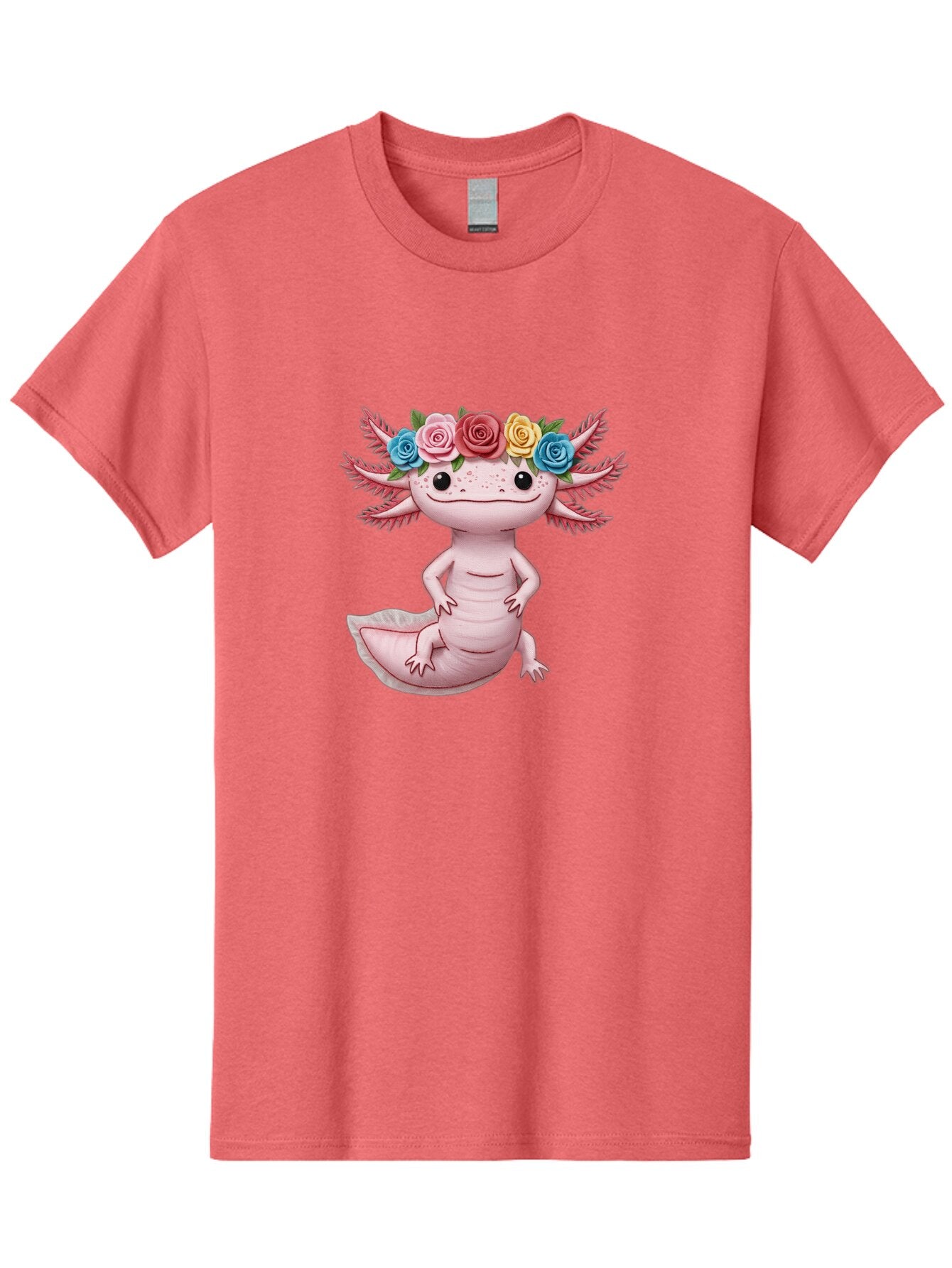 Axolotl-With-Flower-Crown-1 Men'S Graphic Tee, 100% Cotton, Comfortable Casual Summer Wear, Machine Washable, Vintage Camera, Old Camera, Antique Camera, Black Camera, Classic Photography, Photography Equipment, Nostalgic Device, Film Camera, Baq310 10