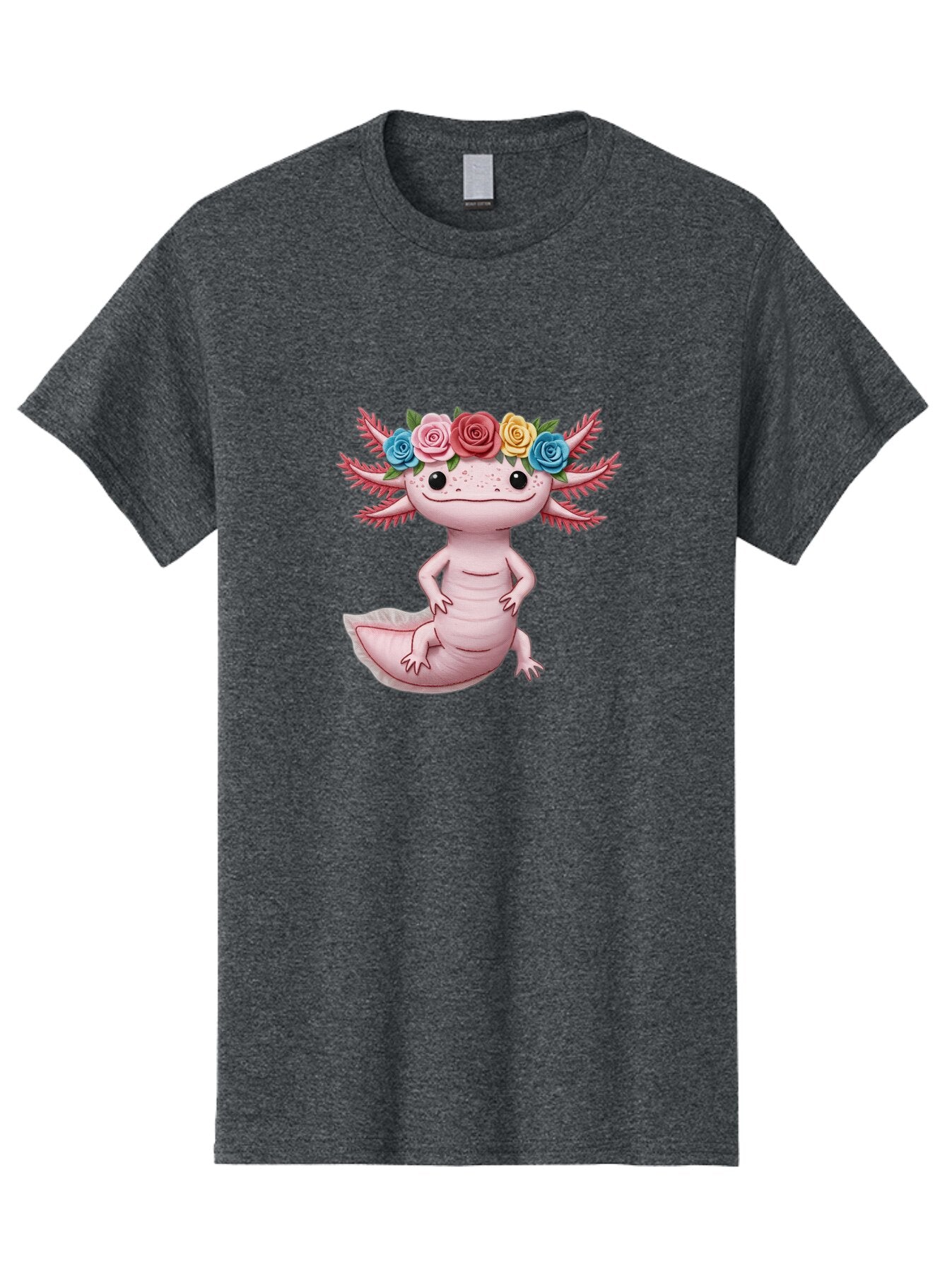Axolotl-With-Flower-Crown-1 Men'S Graphic Tee, 100% Cotton, Comfortable Casual Summer Wear, Machine Washable, Vintage Camera, Old Camera, Antique Camera, Black Camera, Classic Photography, Photography Equipment, Nostalgic Device, Film Camera, Baq310 12