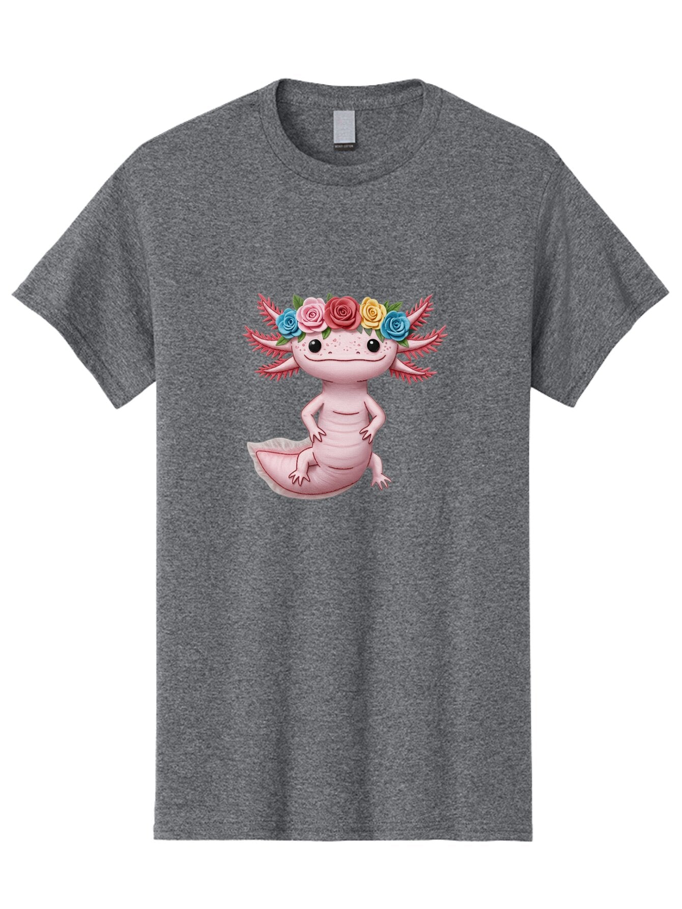 Axolotl-With-Flower-Crown-1 Men'S Graphic Tee, 100% Cotton, Comfortable Casual Summer Wear, Machine Washable, Vintage Camera, Old Camera, Antique Camera, Black Camera, Classic Photography, Photography Equipment, Nostalgic Device, Film Camera, Baq310 13