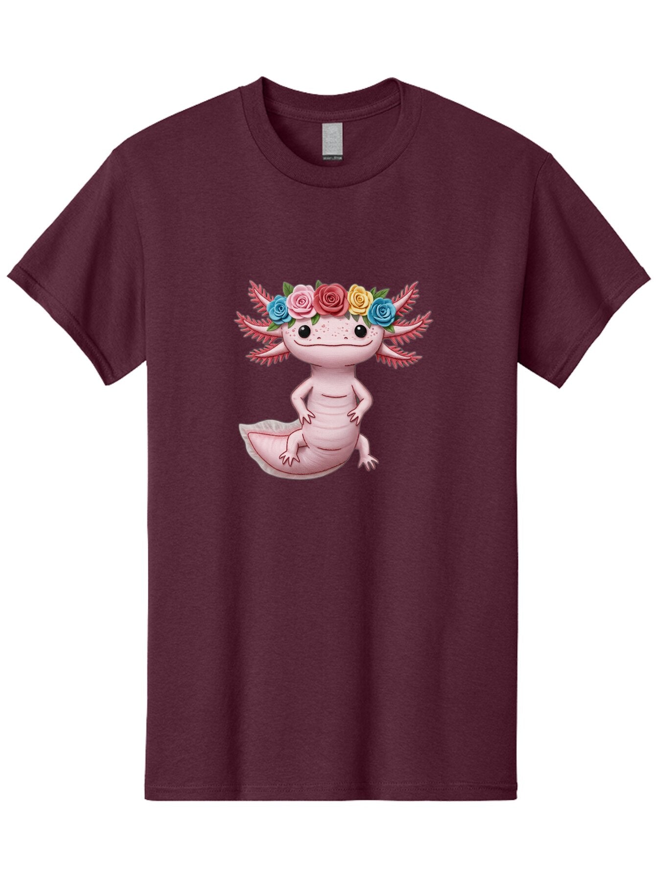 Axolotl-With-Flower-Crown-1 Men'S Graphic Tee, 100% Cotton, Comfortable Casual Summer Wear, Machine Washable, Vintage Camera, Old Camera, Antique Camera, Black Camera, Classic Photography, Photography Equipment, Nostalgic Device, Film Camera, Baq310 6