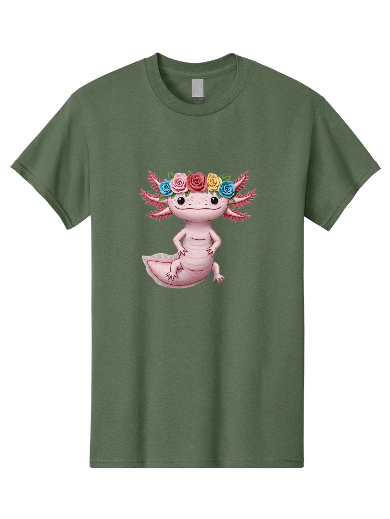 Axolotl-With-Flower-Crown-1 Men'S Graphic Tee, 100% Cotton, Comfortable Casual Summer Wear, Machine Washable, Vintage Camera, Old Camera, Antique Camera, Black Camera, Classic Photography, Photography Equipment, Nostalgic Device, Film Camera, Baq310 5