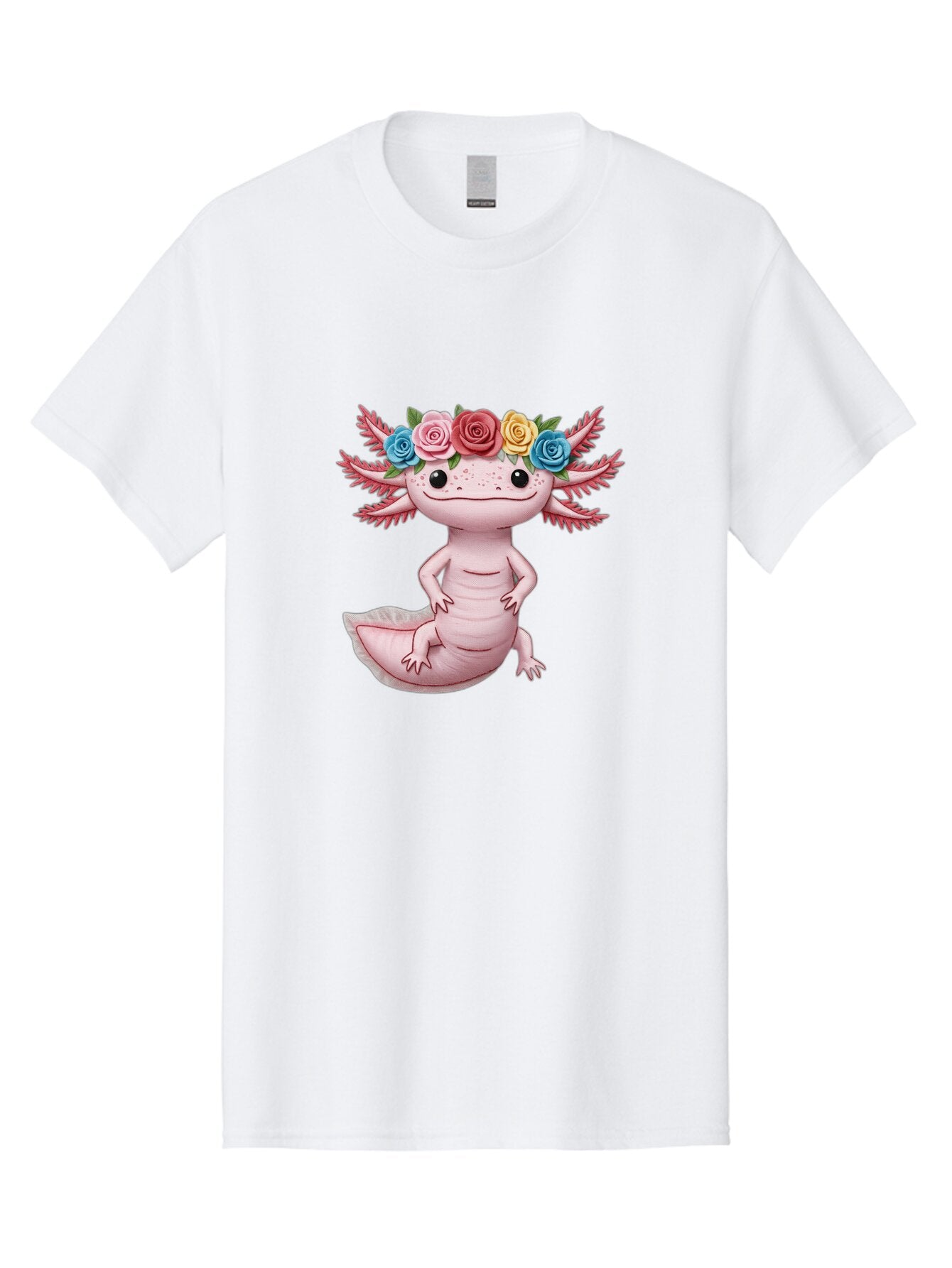 Axolotl-With-Flower-Crown-1 Men'S Graphic Tee, 100% Cotton, Comfortable Casual Summer Wear, Machine Washable, Vintage Camera, Old Camera, Antique Camera, Black Camera, Classic Photography, Photography Equipment, Nostalgic Device, Film Camera, Baq310 11