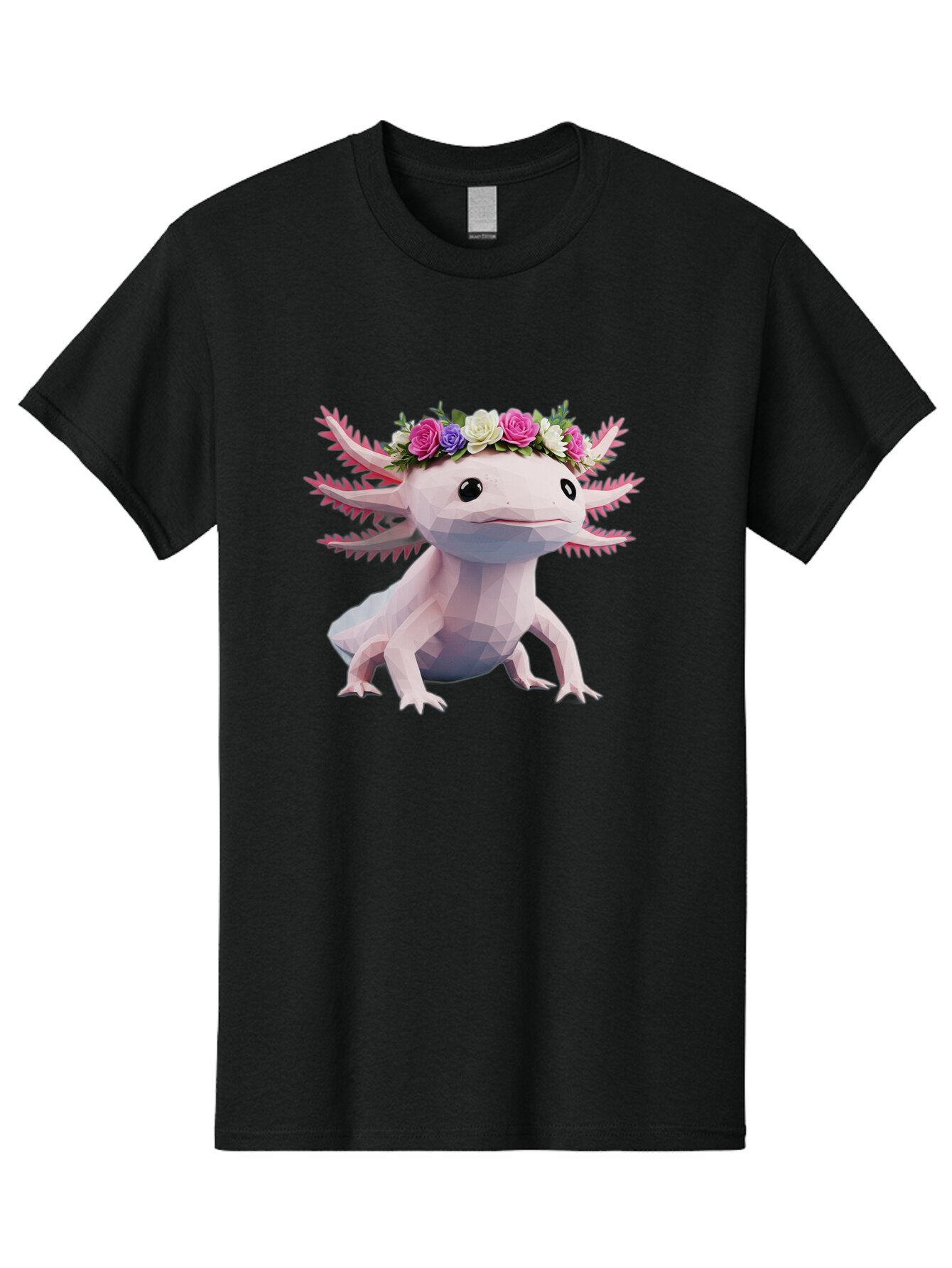 Axolotl-With-Flower-Crown Men'S Graphic Tee, 100% Cotton, Comfortable Casual Summer Wear, Machine Washable, Vintage Camera, Old Camera, Antique Camera, Black Camera, Classic Photography, Photography Equipment, Nostalgic Device, Film Camera, Baq311 5
