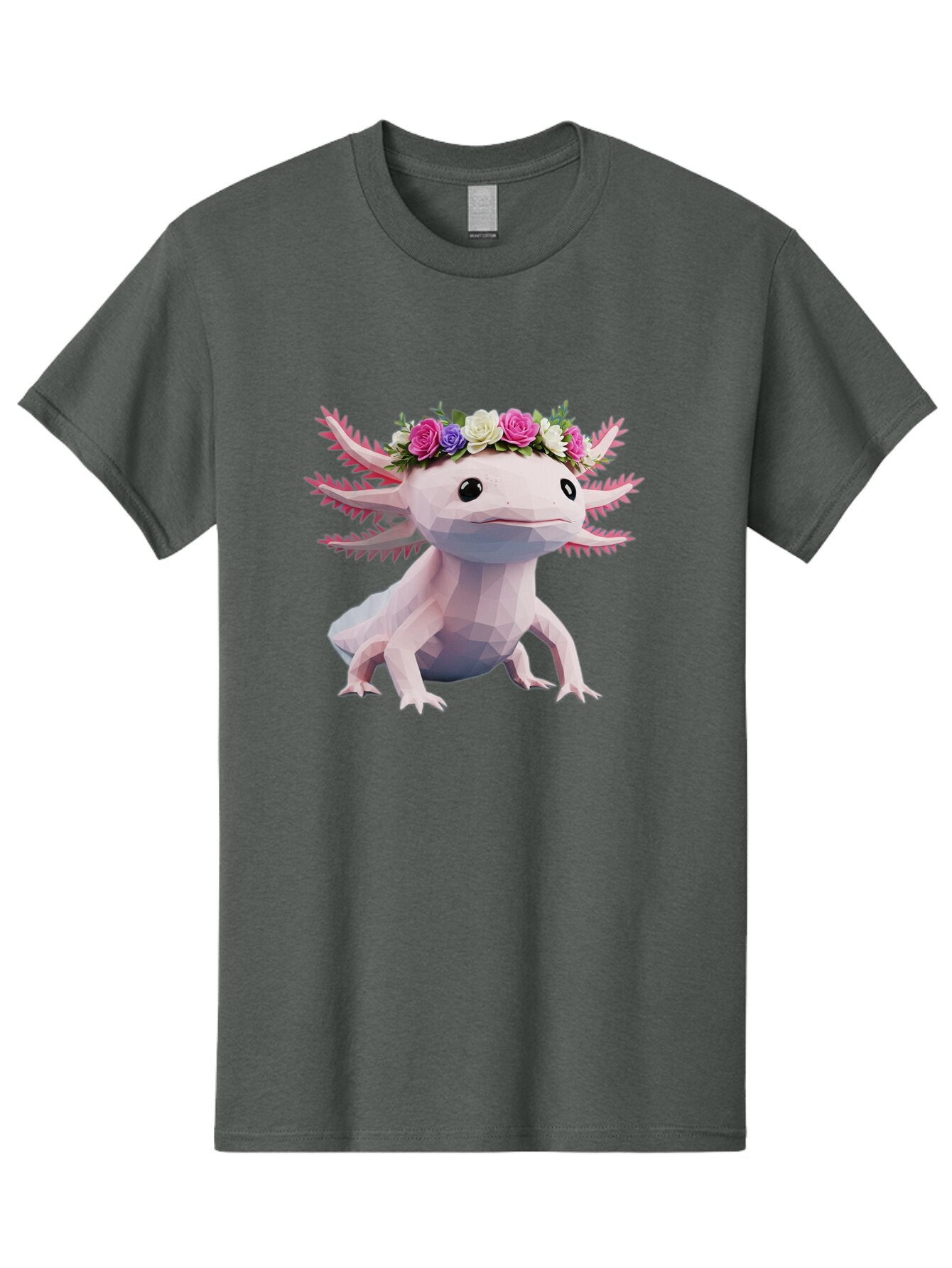Axolotl-With-Flower-Crown Men'S Graphic Tee, 100% Cotton, Comfortable Casual Summer Wear, Machine Washable, Vintage Camera, Old Camera, Antique Camera, Black Camera, Classic Photography, Photography Equipment, Nostalgic Device, Film Camera, Baq311 8