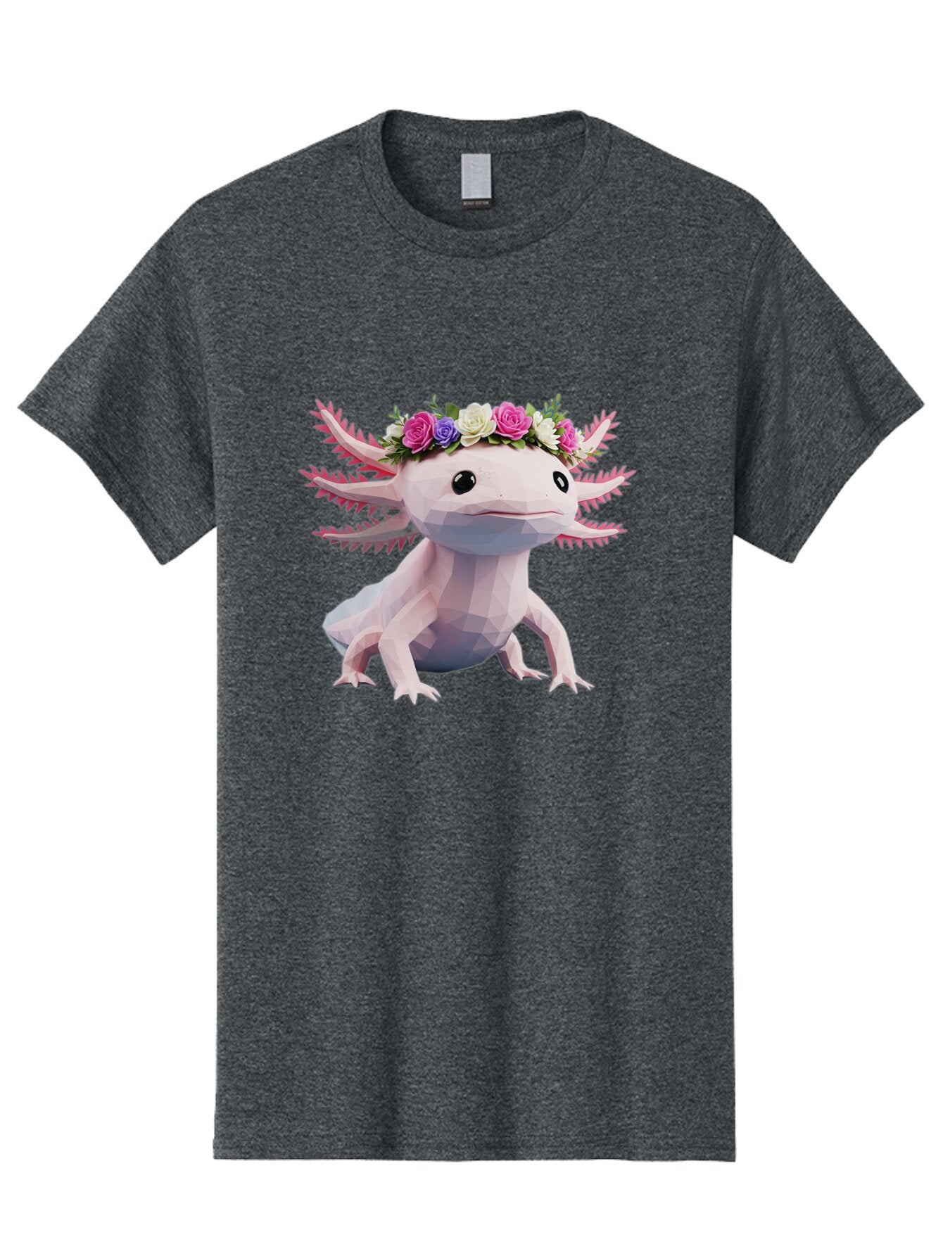 Axolotl-With-Flower-Crown Men'S Graphic Tee, 100% Cotton, Comfortable Casual Summer Wear, Machine Washable, Vintage Camera, Old Camera, Antique Camera, Black Camera, Classic Photography, Photography Equipment, Nostalgic Device, Film Camera, Baq311 3