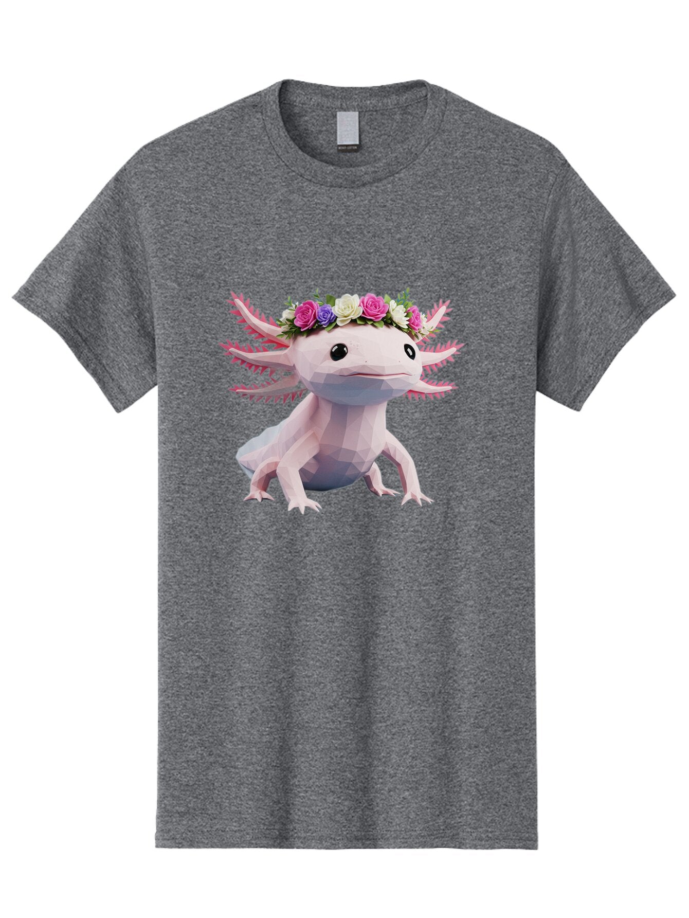 Axolotl-With-Flower-Crown Men'S Graphic Tee, 100% Cotton, Comfortable Casual Summer Wear, Machine Washable, Vintage Camera, Old Camera, Antique Camera, Black Camera, Classic Photography, Photography Equipment, Nostalgic Device, Film Camera, Baq311