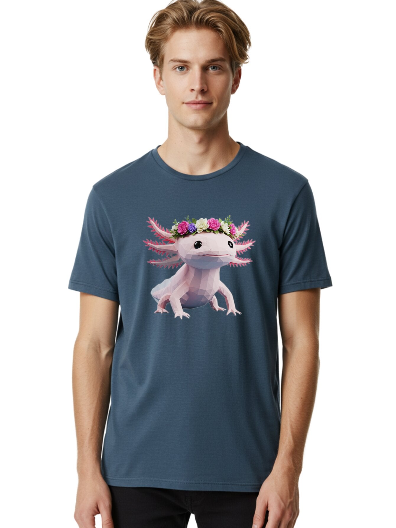 Axolotl-With-Flower-Crown Men'S Graphic Tee, 100% Cotton, Comfortable Casual Summer Wear, Machine Washable, Vintage Camera, Old Camera, Antique Camera, Black Camera, Classic Photography, Photography Equipment, Nostalgic Device, Film Camera, Baq311 27
