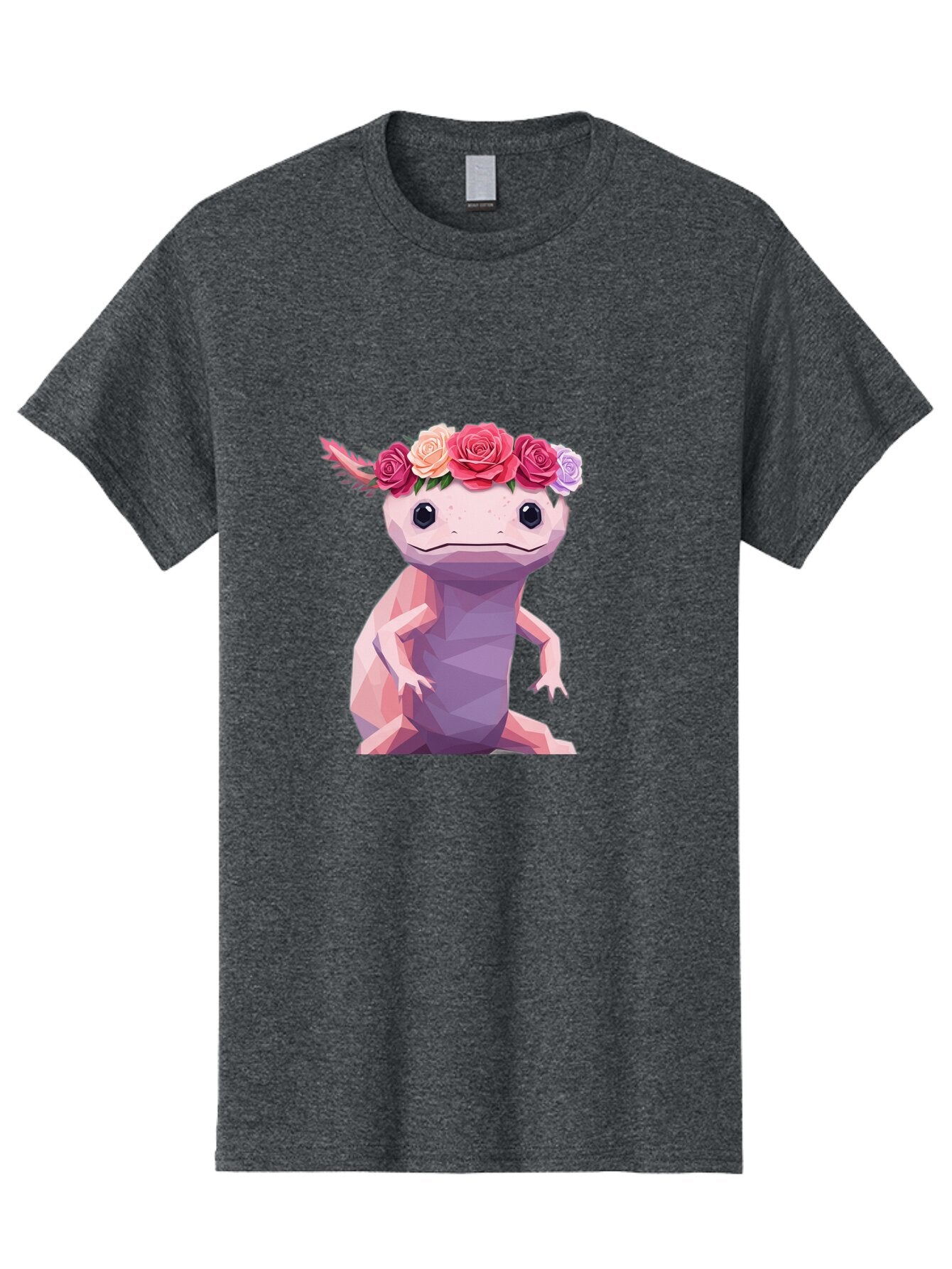 Axolotl-With-Flowers-1 Men'S Graphic Tee, 100% Cotton, Comfortable Casual Summer Wear, Machine Washable, Vintage Camera, Old Camera, Antique Camera, Black Camera, Classic Photography, Photography Equipment, Nostalgic Device, Film Camera, Baq312 6
