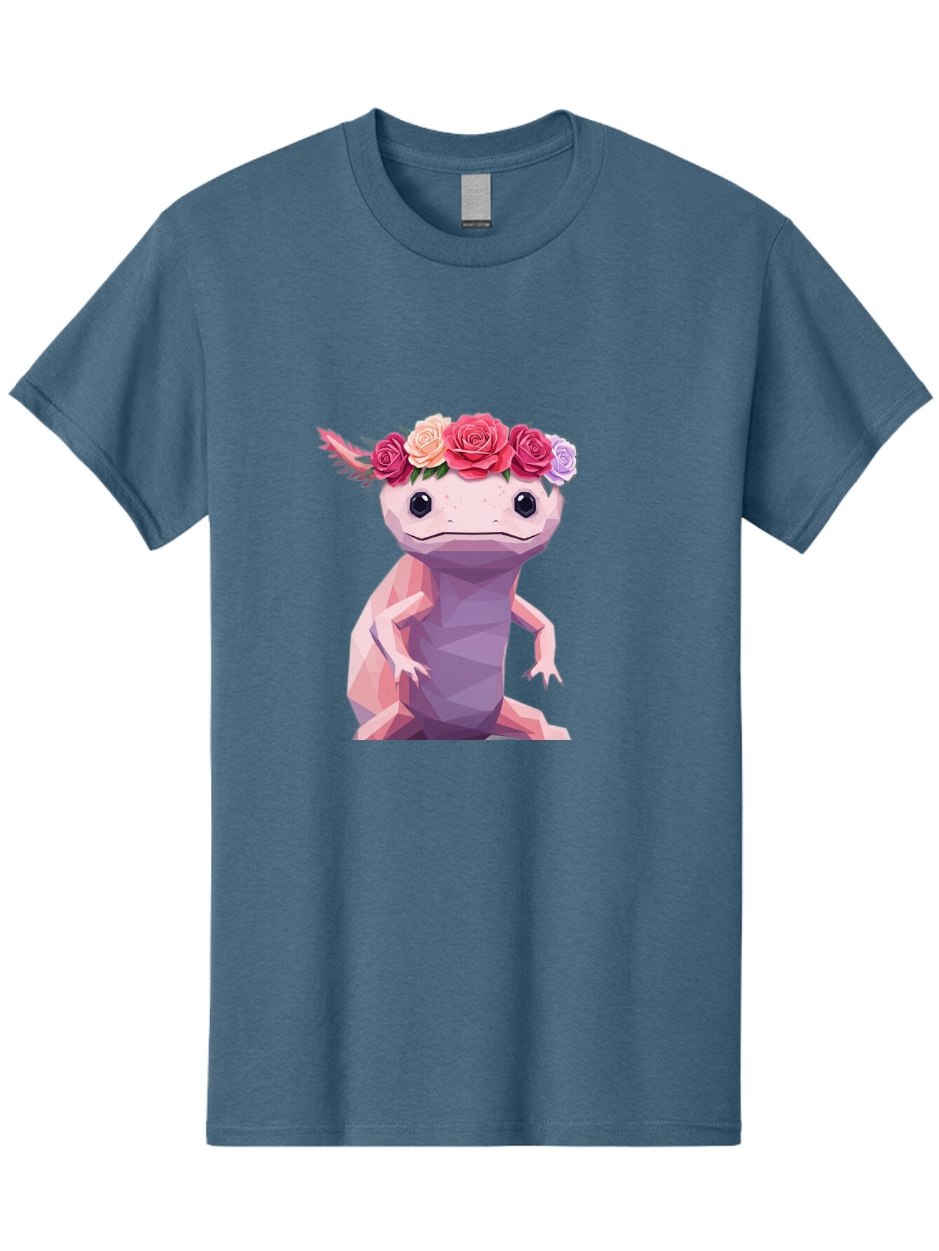 Axolotl-With-Flowers-1 Men'S Graphic Tee, 100% Cotton, Comfortable Casual Summer Wear, Machine Washable, Vintage Camera, Old Camera, Antique Camera, Black Camera, Classic Photography, Photography Equipment, Nostalgic Device, Film Camera, Baq312 12