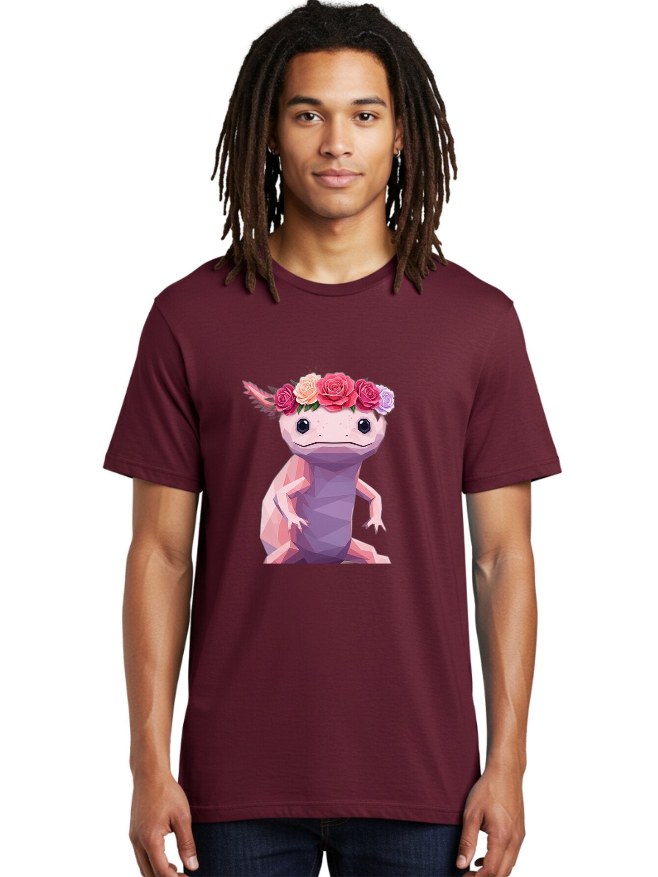 Axolotl-With-Flowers-1 Men'S Graphic Tee, 100% Cotton, Comfortable Casual Summer Wear, Machine Washable, Vintage Camera, Old Camera, Antique Camera, Black Camera, Classic Photography, Photography Equipment, Nostalgic Device, Film Camera, Baq312 26