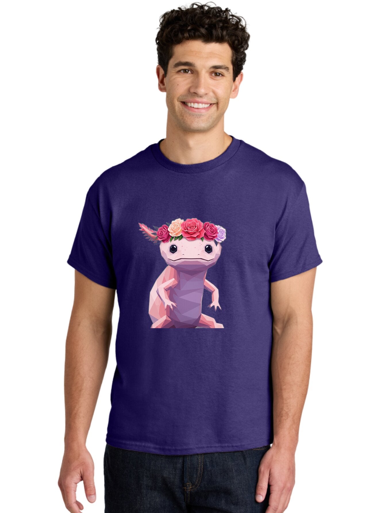 Axolotl-With-Flowers-1 Men'S Graphic Tee, 100% Cotton, Comfortable Casual Summer Wear, Machine Washable, Vintage Camera, Old Camera, Antique Camera, Black Camera, Classic Photography, Photography Equipment, Nostalgic Device, Film Camera, Baq312 29