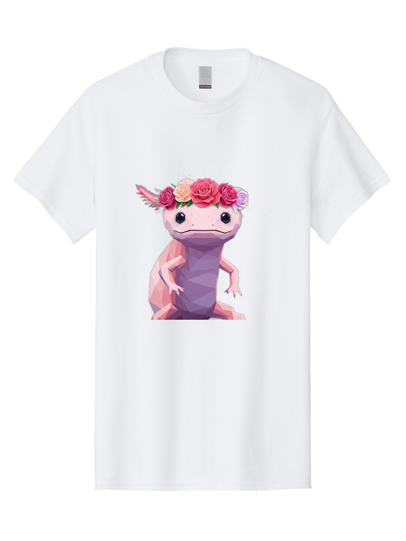 Axolotl-With-Flowers-1 Men'S Graphic Tee, 100% Cotton, Comfortable Casual Summer Wear, Machine Washable, Vintage Camera, Old Camera, Antique Camera, Black Camera, Classic Photography, Photography Equipment, Nostalgic Device, Film Camera, Baq312 3
