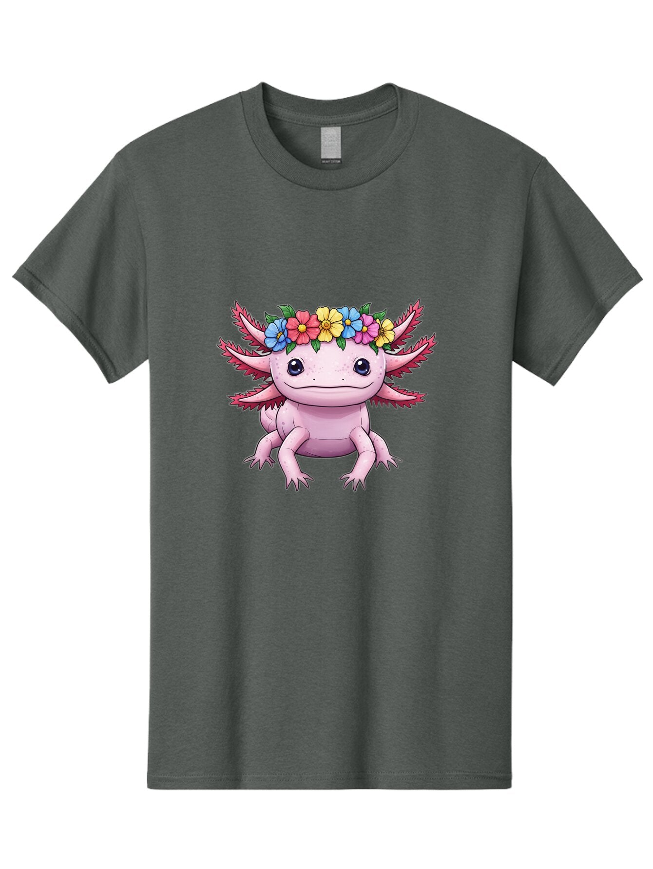 Axolotl-With-Flowers-2 Men'S Graphic Tee, 100% Cotton, Comfortable Casual Summer Wear, Machine Washable, Vintage Camera, Old Camera, Antique Camera, Black Camera, Classic Photography, Photography Equipment, Nostalgic Device, Film Camera, Baq313 10