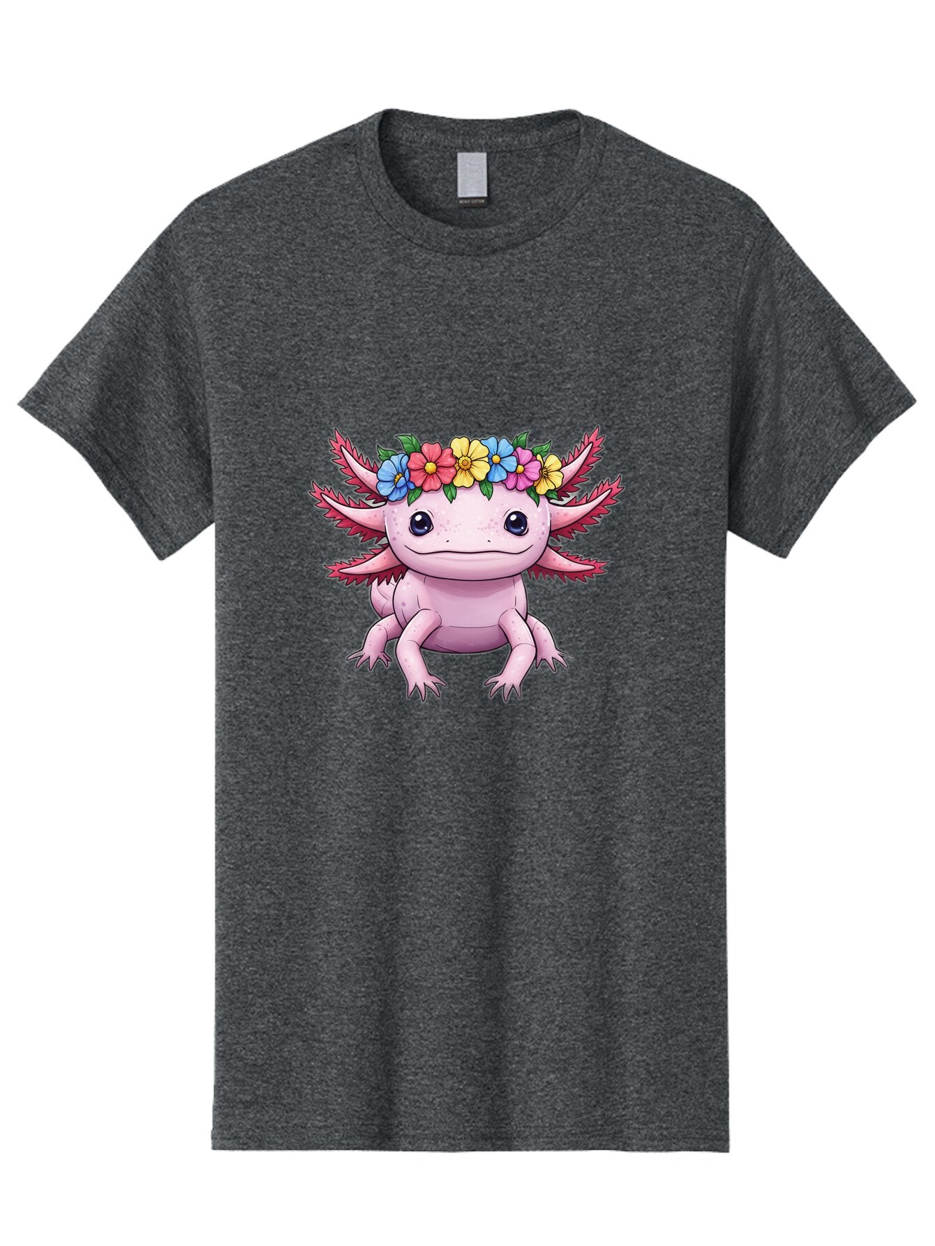 Axolotl-With-Flowers-2 Men'S Graphic Tee, 100% Cotton, Comfortable Casual Summer Wear, Machine Washable, Vintage Camera, Old Camera, Antique Camera, Black Camera, Classic Photography, Photography Equipment, Nostalgic Device, Film Camera, Baq313 6