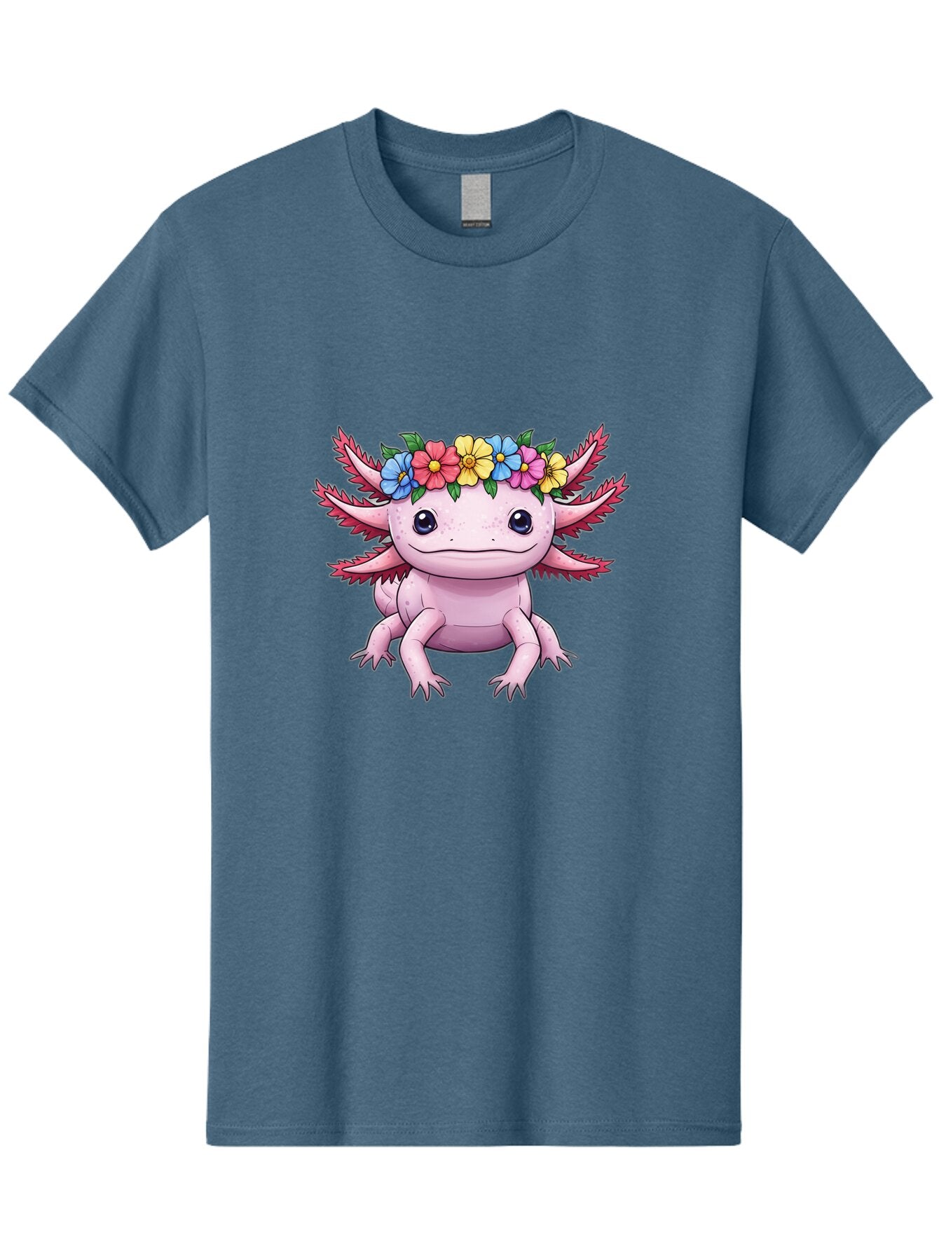 Axolotl-With-Flowers-2 Men'S Graphic Tee, 100% Cotton, Comfortable Casual Summer Wear, Machine Washable, Vintage Camera, Old Camera, Antique Camera, Black Camera, Classic Photography, Photography Equipment, Nostalgic Device, Film Camera, Baq313 4