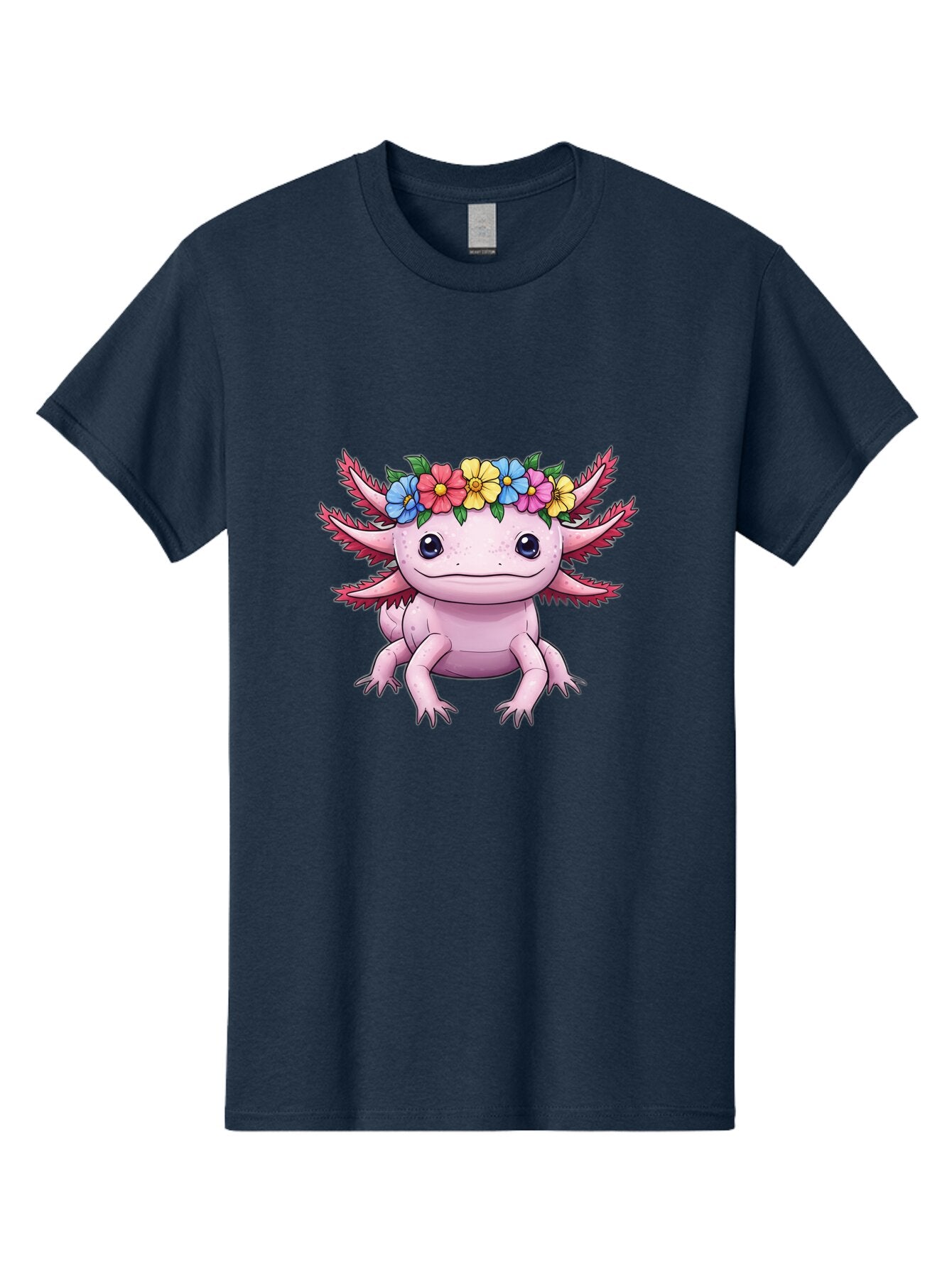 Axolotl-With-Flowers-2 Men'S Graphic Tee, 100% Cotton, Comfortable Casual Summer Wear, Machine Washable, Vintage Camera, Old Camera, Antique Camera, Black Camera, Classic Photography, Photography Equipment, Nostalgic Device, Film Camera, Baq313 5