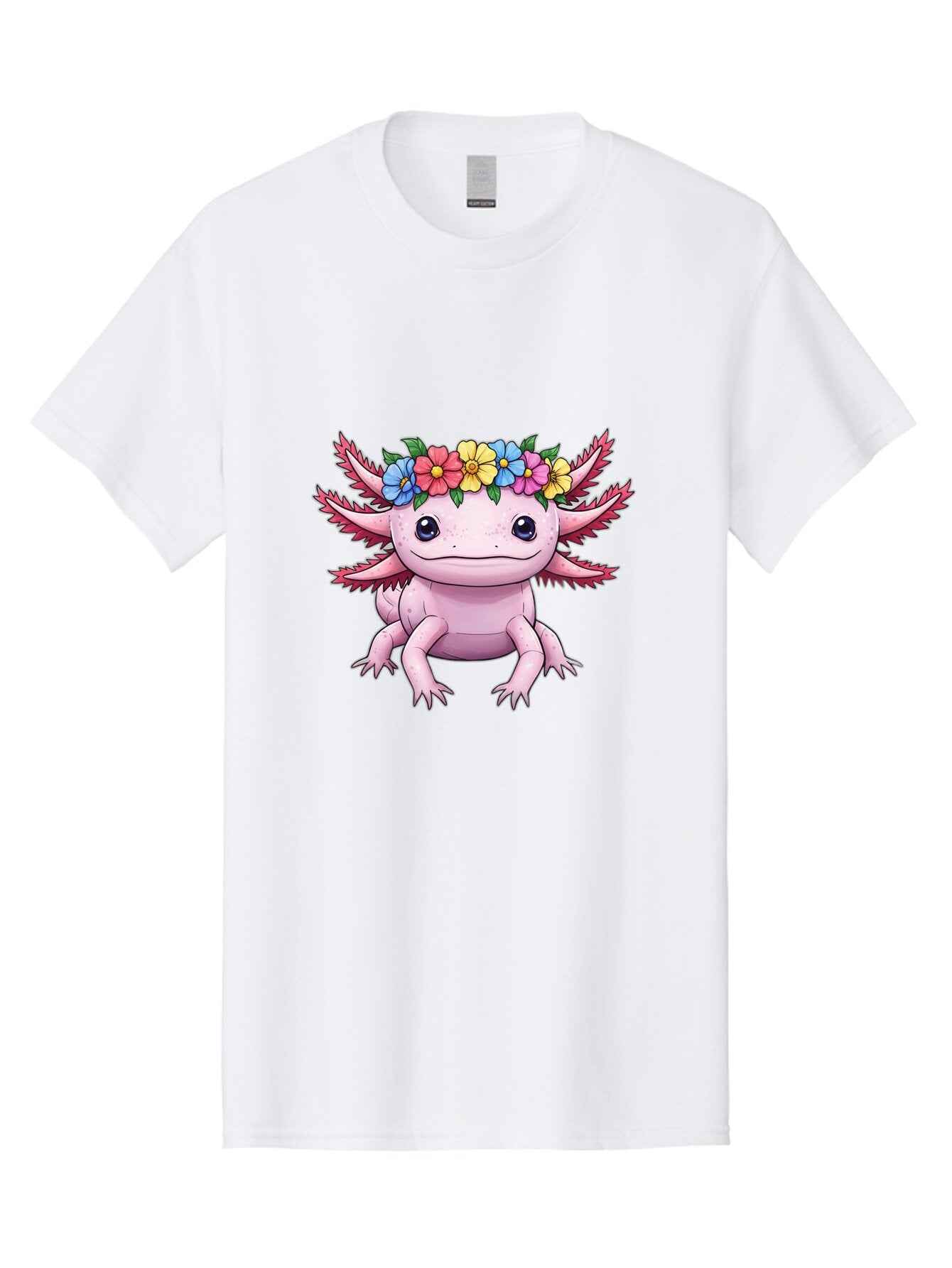 Axolotl-With-Flowers-2 Men'S Graphic Tee, 100% Cotton, Comfortable Casual Summer Wear, Machine Washable, Vintage Camera, Old Camera, Antique Camera, Black Camera, Classic Photography, Photography Equipment, Nostalgic Device, Film Camera, Baq313 15