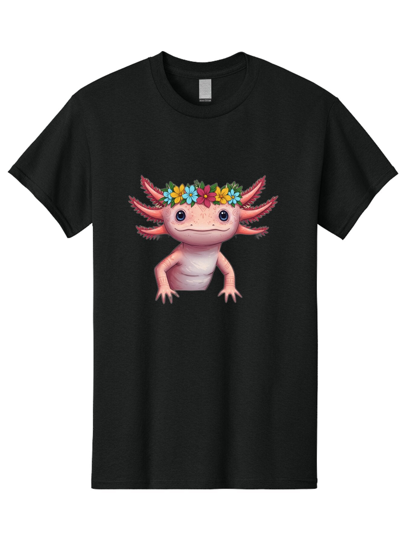 Axolotl-With-Flowers-3 Men'S Graphic Tee, 100% Cotton, Comfortable Casual Summer Wear, Machine Washable, Vintage Camera, Old Camera, Antique Camera, Black Camera, Classic Photography, Photography Equipment, Nostalgic Device, Film Camera, Baq314 4