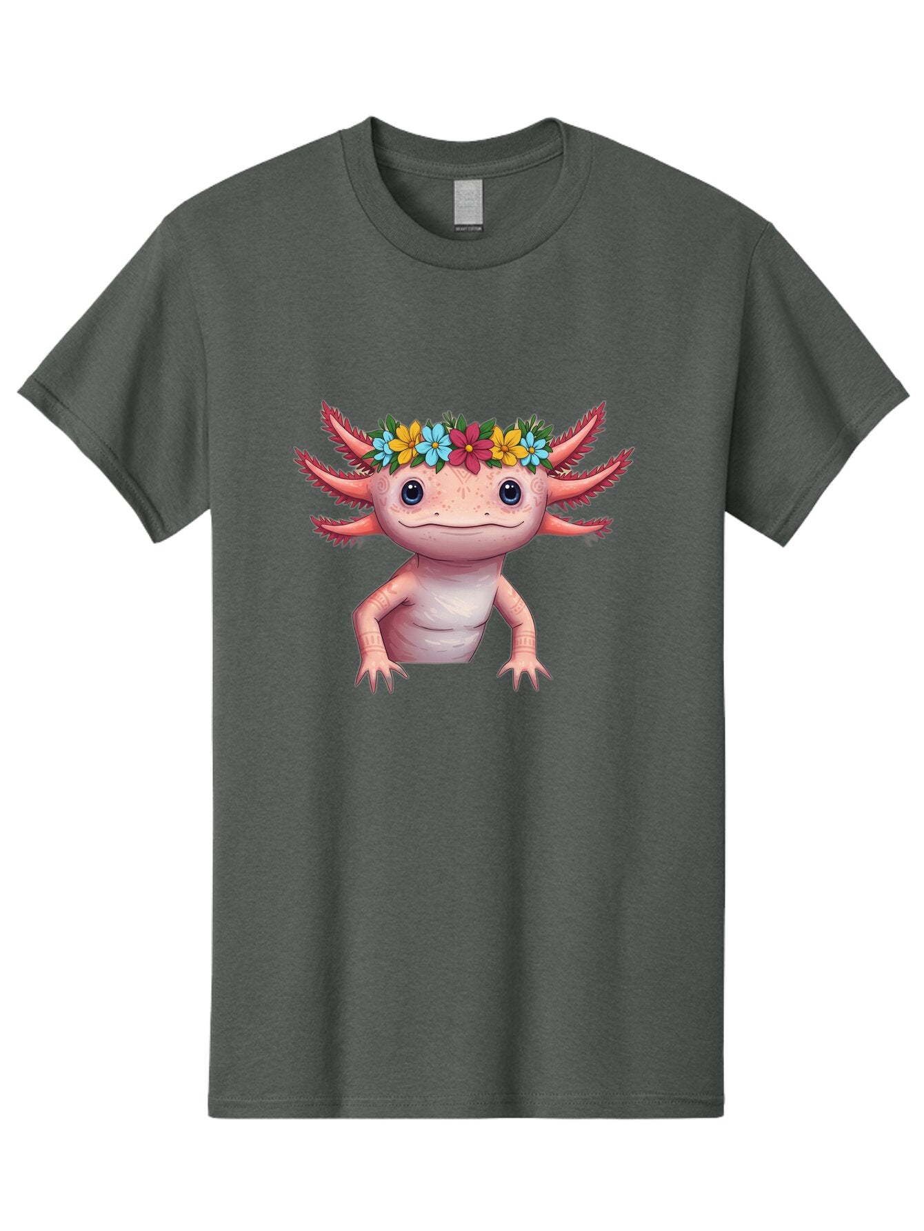 Axolotl-With-Flowers-3 Men'S Graphic Tee, 100% Cotton, Comfortable Casual Summer Wear, Machine Washable, Vintage Camera, Old Camera, Antique Camera, Black Camera, Classic Photography, Photography Equipment, Nostalgic Device, Film Camera, Baq314 15
