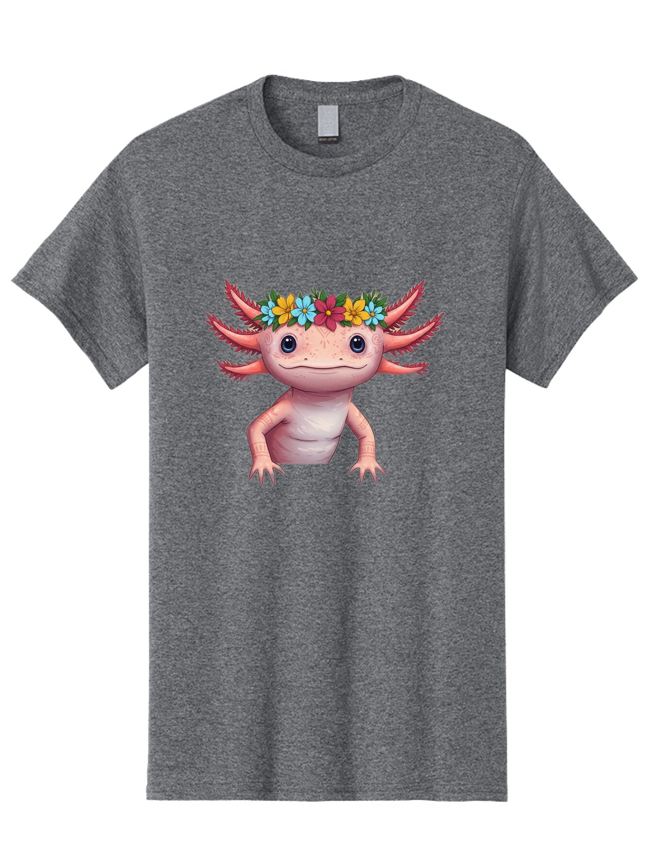 Axolotl-With-Flowers-3 Men'S Graphic Tee, 100% Cotton, Comfortable Casual Summer Wear, Machine Washable, Vintage Camera, Old Camera, Antique Camera, Black Camera, Classic Photography, Photography Equipment, Nostalgic Device, Film Camera, Baq314 8