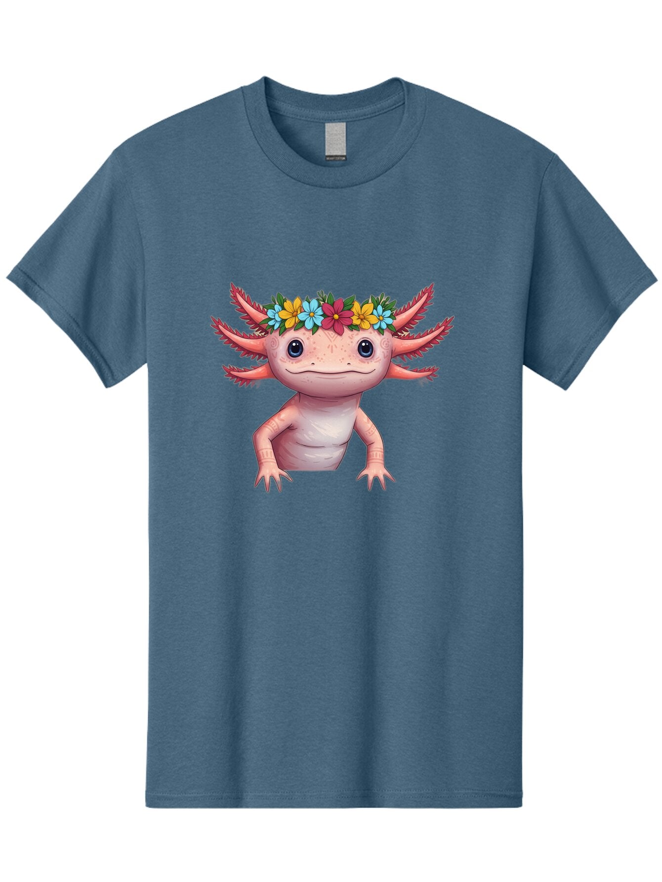 Axolotl-With-Flowers-3 Men'S Graphic Tee, 100% Cotton, Comfortable Casual Summer Wear, Machine Washable, Vintage Camera, Old Camera, Antique Camera, Black Camera, Classic Photography, Photography Equipment, Nostalgic Device, Film Camera, Baq314 5