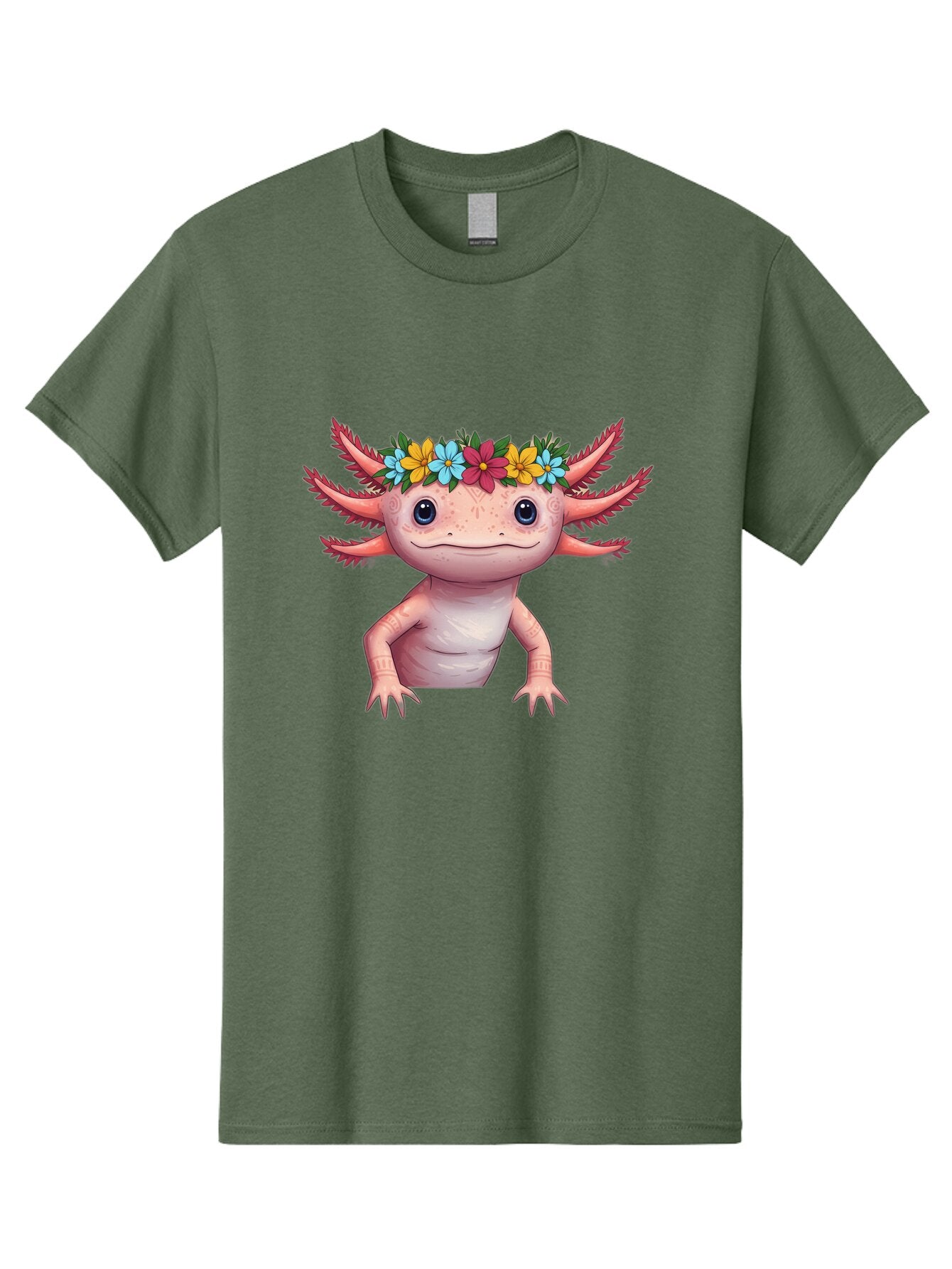 Axolotl-With-Flowers-3 Men'S Graphic Tee, 100% Cotton, Comfortable Casual Summer Wear, Machine Washable, Vintage Camera, Old Camera, Antique Camera, Black Camera, Classic Photography, Photography Equipment, Nostalgic Device, Film Camera, Baq314 9