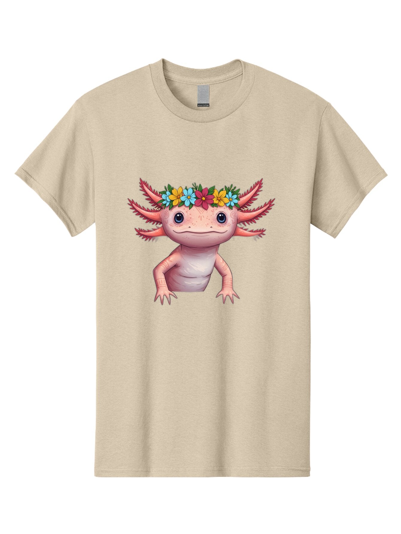 Axolotl-With-Flowers-3 Men'S Graphic Tee, 100% Cotton, Comfortable Casual Summer Wear, Machine Washable, Vintage Camera, Old Camera, Antique Camera, Black Camera, Classic Photography, Photography Equipment, Nostalgic Device, Film Camera, Baq314 13