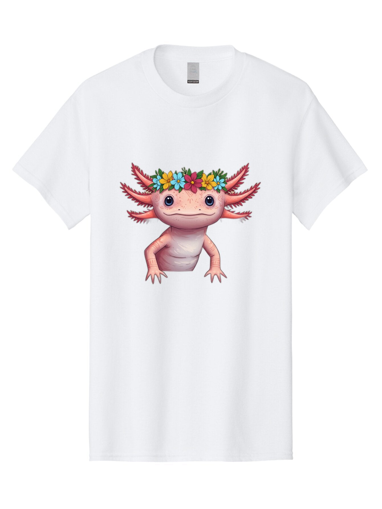 Axolotl-With-Flowers-3 Men'S Graphic Tee, 100% Cotton, Comfortable Casual Summer Wear, Machine Washable, Vintage Camera, Old Camera, Antique Camera, Black Camera, Classic Photography, Photography Equipment, Nostalgic Device, Film Camera, Baq314 6