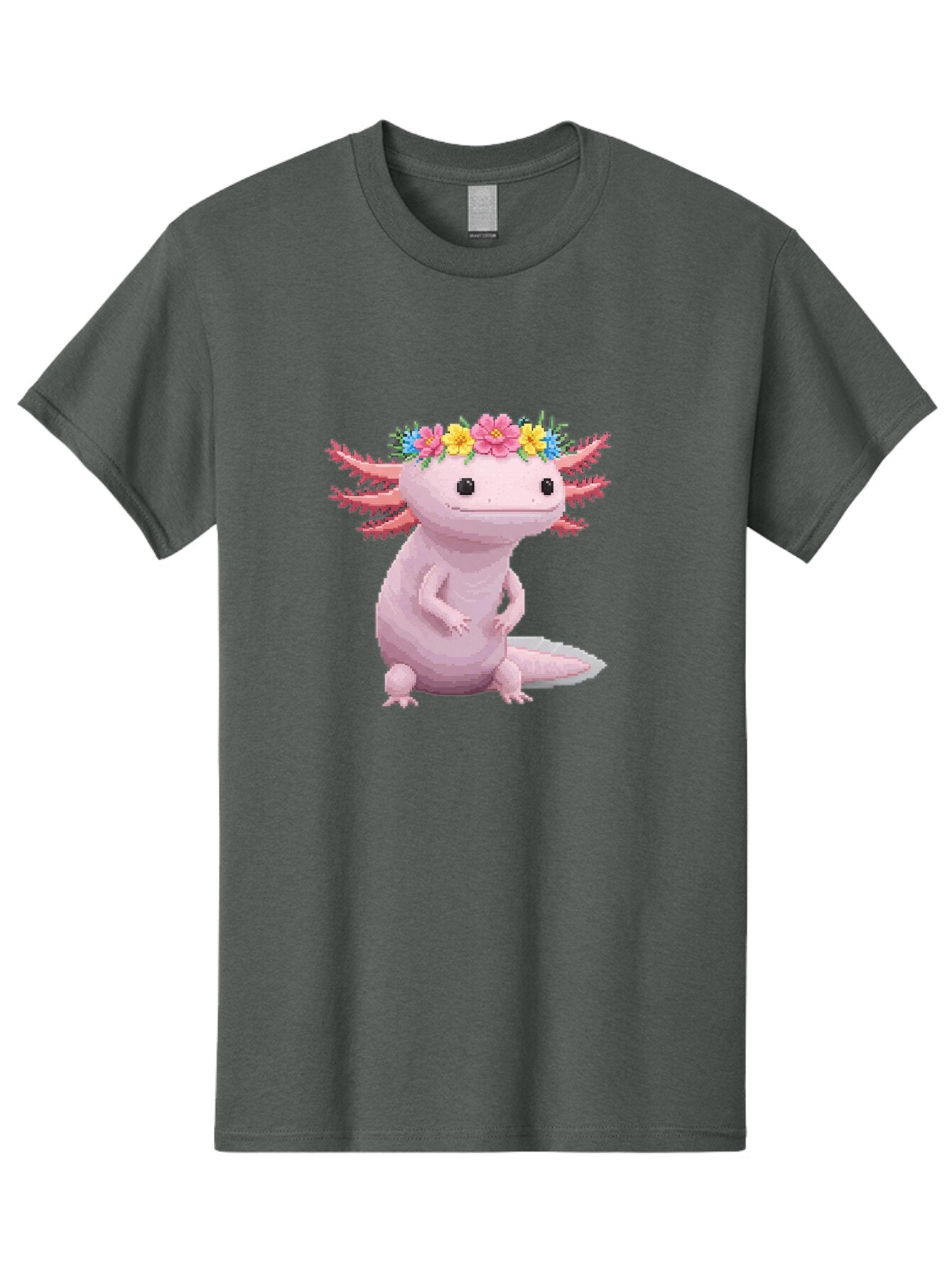 Axolotl-With-Flowers Men'S Graphic Tee, 100% Cotton, Comfortable Casual Summer Wear, Machine Washable, Vintage Camera, Old Camera, Antique Camera, Black Camera, Classic Photography, Photography Equipment, Nostalgic Device, Film Camera, Baq315 4