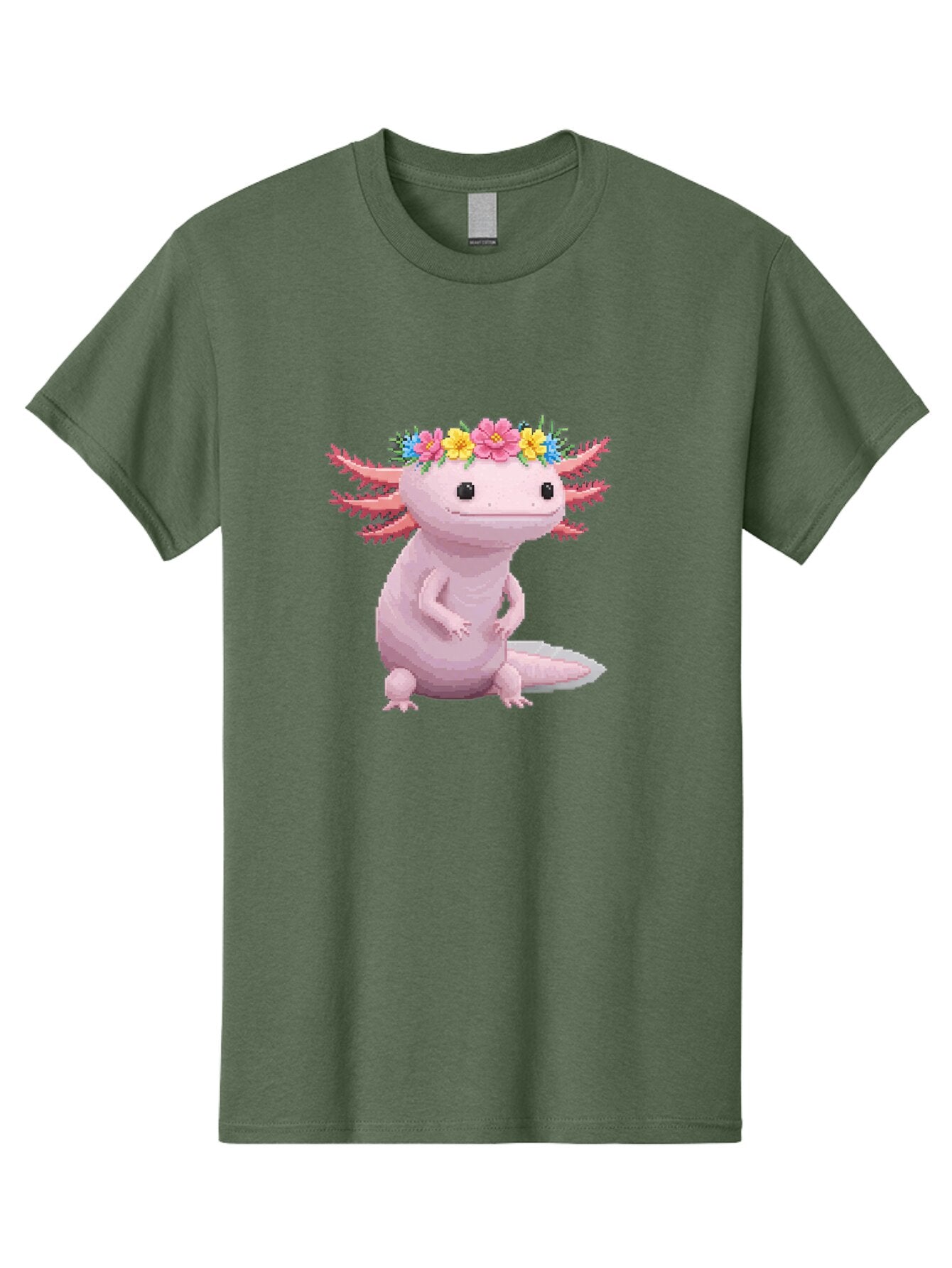 Axolotl-With-Flowers Men'S Graphic Tee, 100% Cotton, Comfortable Casual Summer Wear, Machine Washable, Vintage Camera, Old Camera, Antique Camera, Black Camera, Classic Photography, Photography Equipment, Nostalgic Device, Film Camera, Baq315 15
