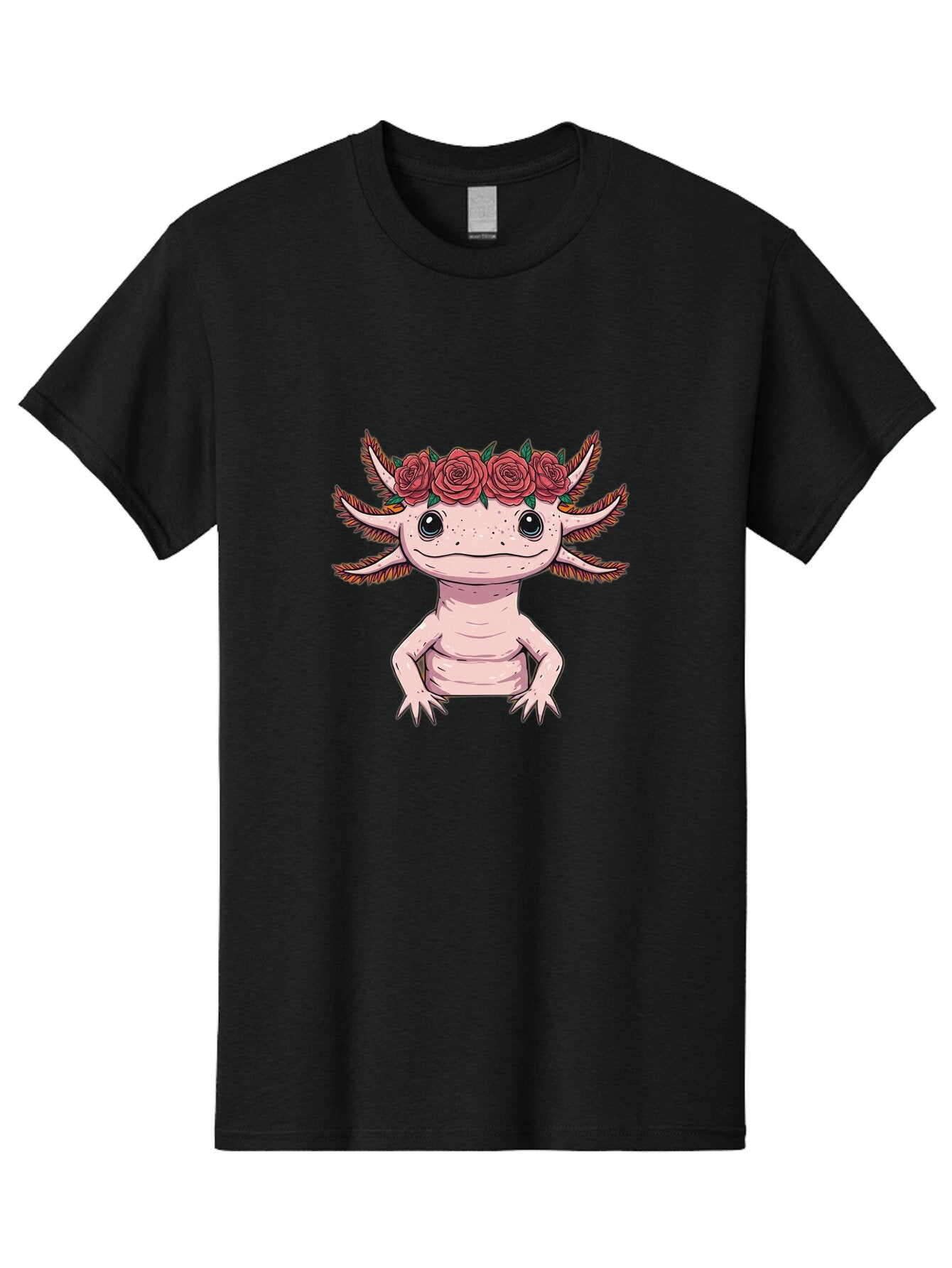 Axolotl-With-Roses Men'S Graphic Tee, 100% Cotton, Comfortable Casual Summer Wear, Machine Washable, Vintage Camera, Old Camera, Antique Camera, Black Camera, Classic Photography, Photography Equipment, Nostalgic Device, Film Camera, Baq317 7
