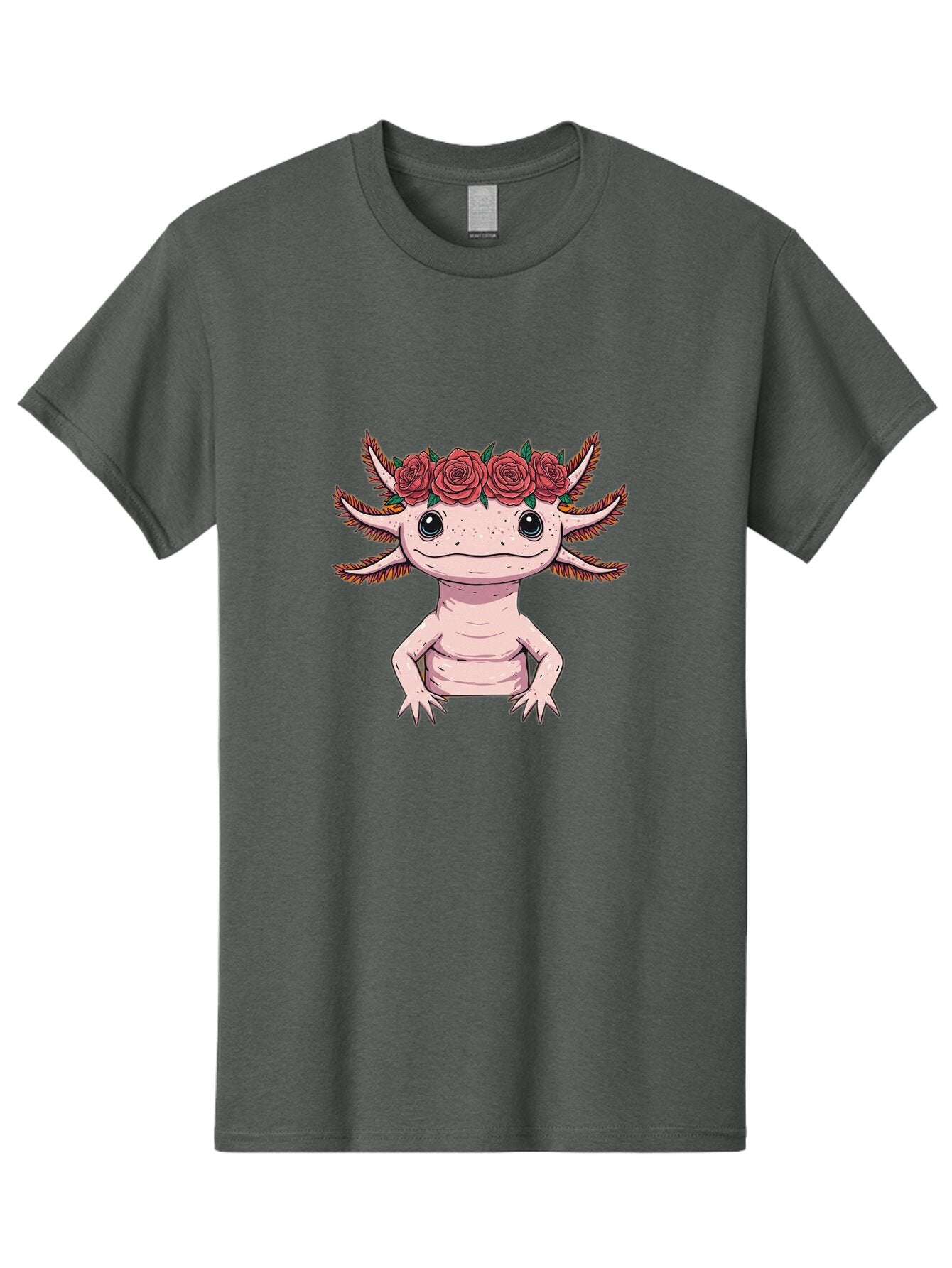 Axolotl-With-Roses Men'S Graphic Tee, 100% Cotton, Comfortable Casual Summer Wear, Machine Washable, Vintage Camera, Old Camera, Antique Camera, Black Camera, Classic Photography, Photography Equipment, Nostalgic Device, Film Camera, Baq317 4