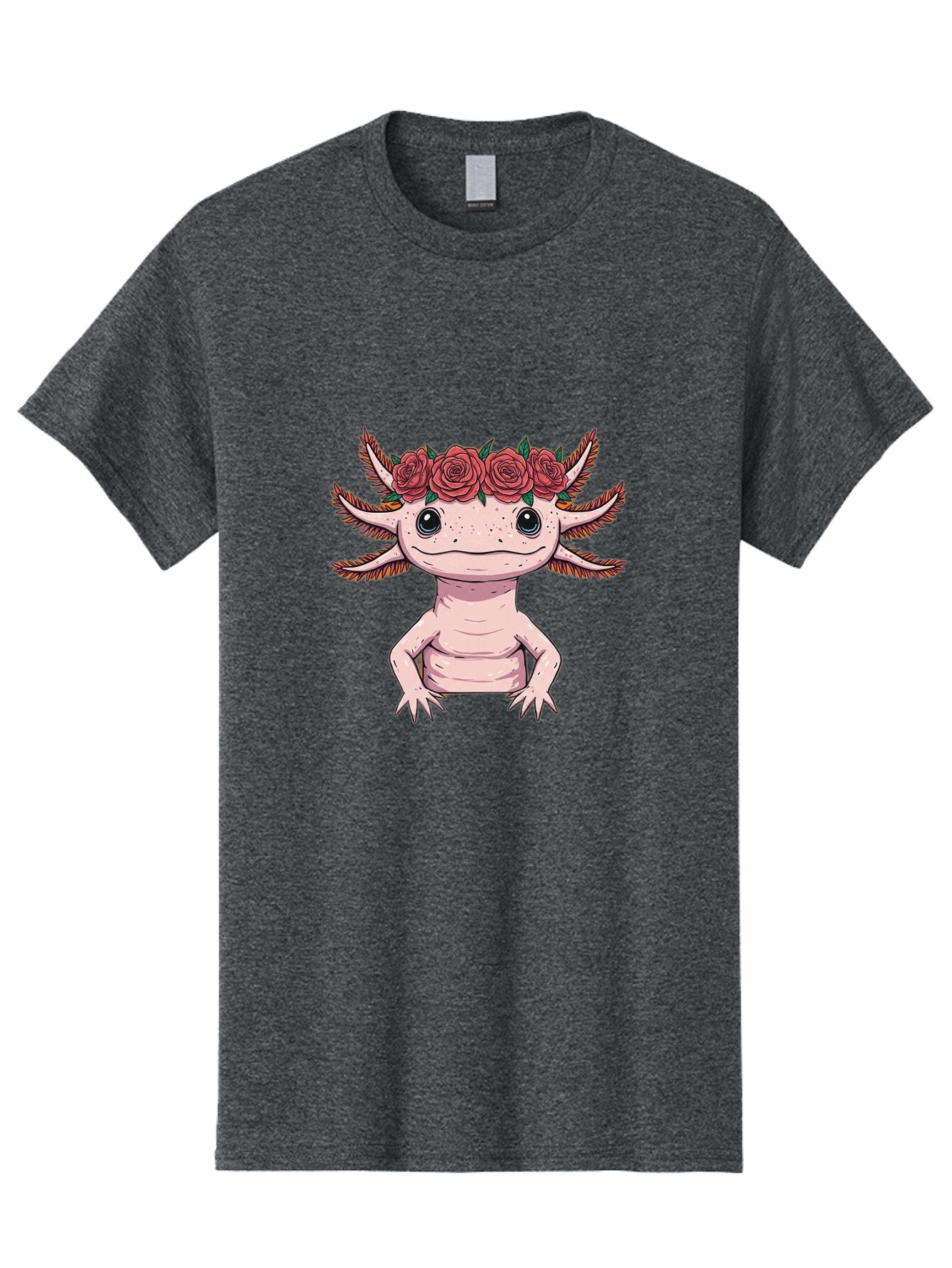 Axolotl-With-Roses Men'S Graphic Tee, 100% Cotton, Comfortable Casual Summer Wear, Machine Washable, Vintage Camera, Old Camera, Antique Camera, Black Camera, Classic Photography, Photography Equipment, Nostalgic Device, Film Camera, Baq317 3
