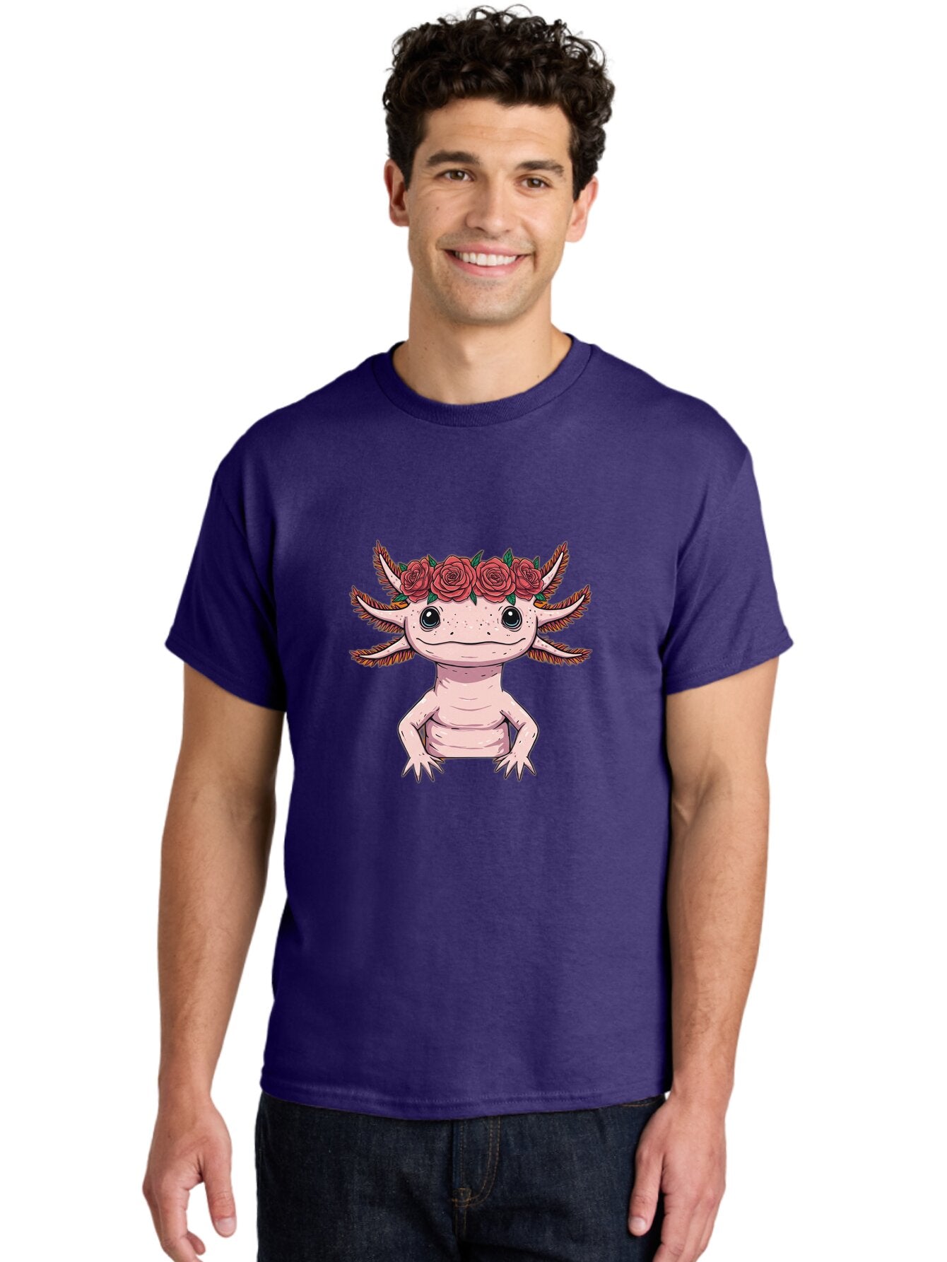 Axolotl-With-Roses Men'S Graphic Tee, 100% Cotton, Comfortable Casual Summer Wear, Machine Washable, Vintage Camera, Old Camera, Antique Camera, Black Camera, Classic Photography, Photography Equipment, Nostalgic Device, Film Camera, Baq317 27