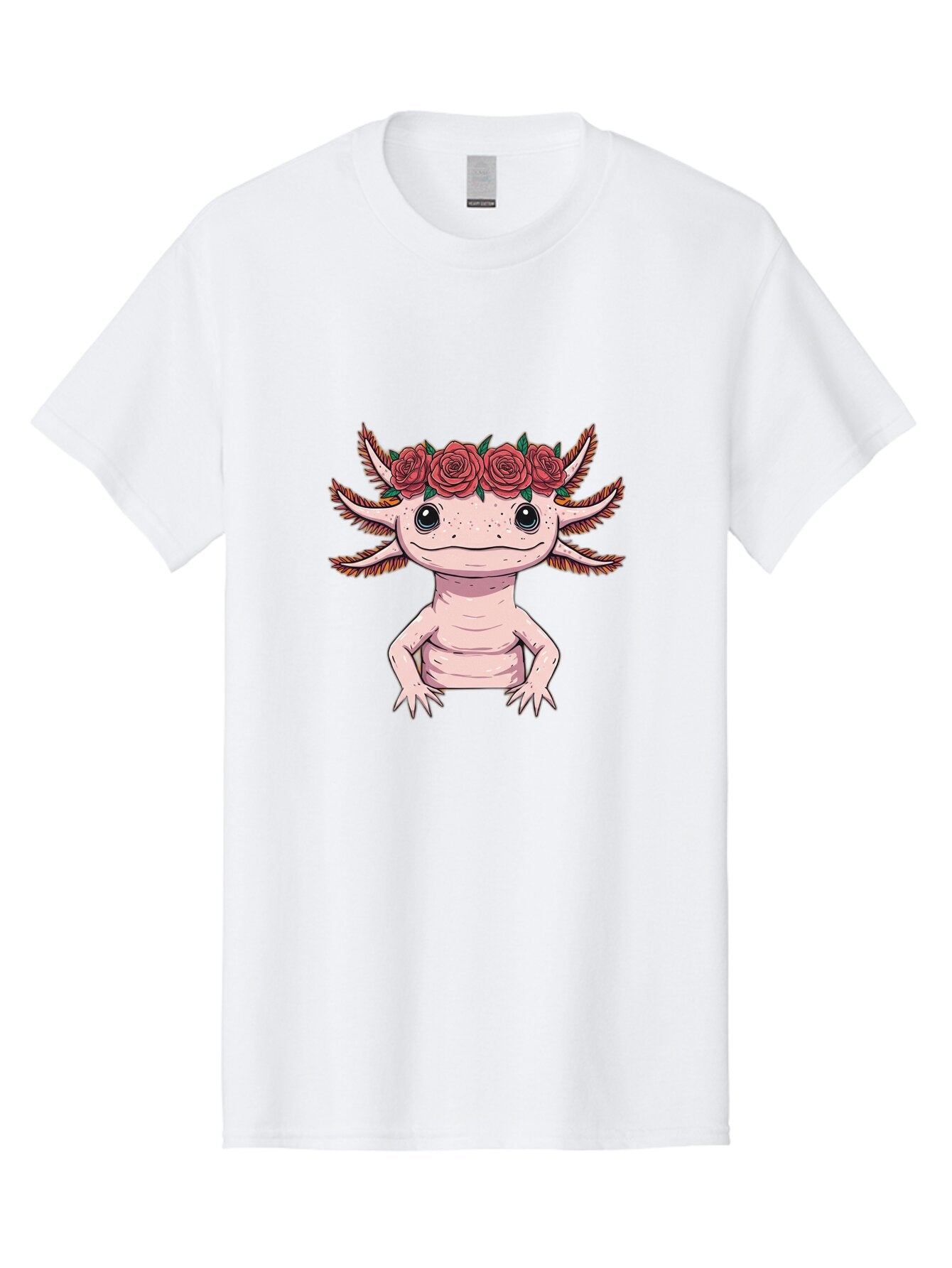 Axolotl-With-Roses Men'S Graphic Tee, 100% Cotton, Comfortable Casual Summer Wear, Machine Washable, Vintage Camera, Old Camera, Antique Camera, Black Camera, Classic Photography, Photography Equipment, Nostalgic Device, Film Camera, Baq317 5