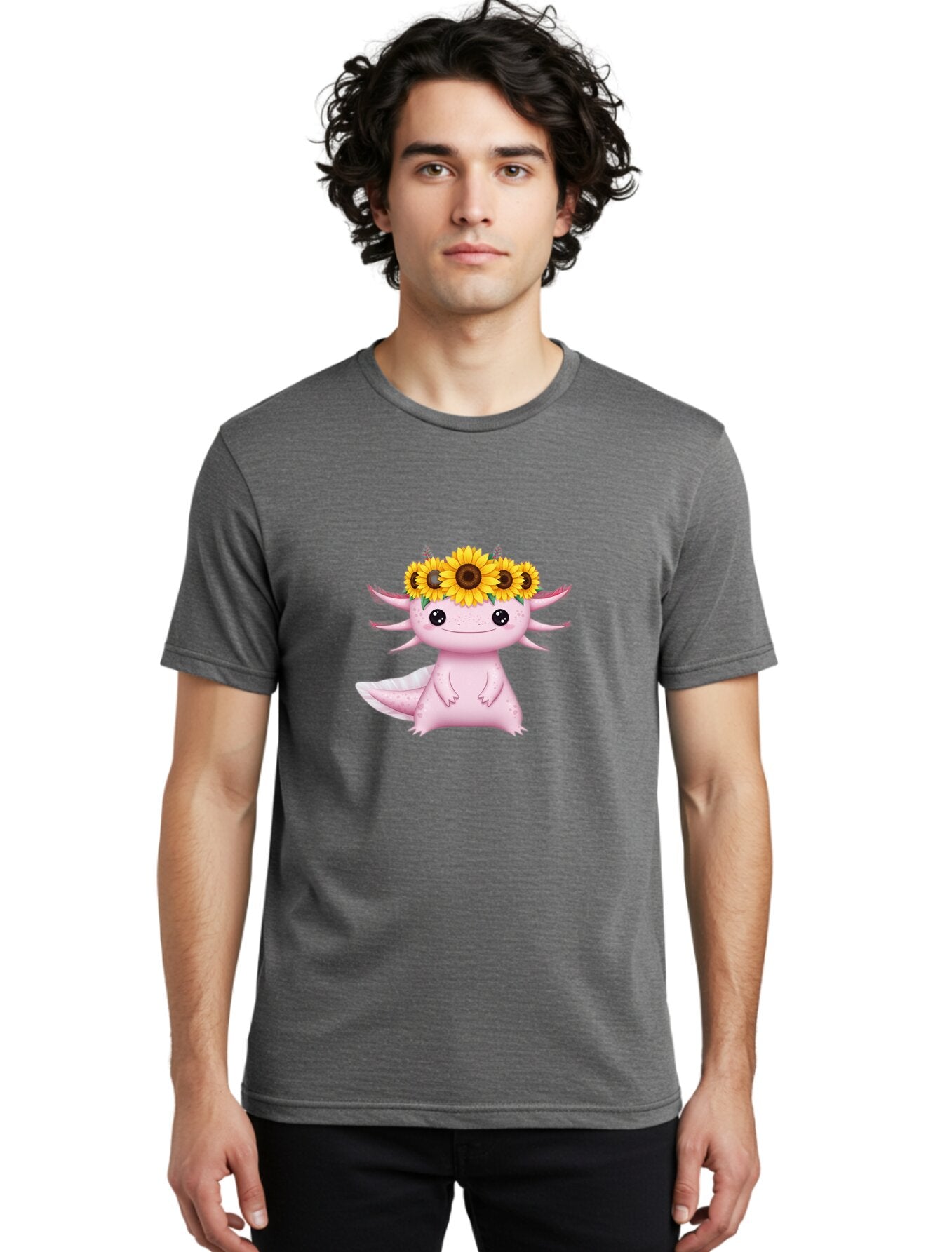 Axolotl-With-Sunflowers Men'S Graphic Tee, 100% Cotton, Comfortable Casual Summer Wear, Machine Washable, Vintage Camera, Old Camera, Antique Camera, Black Camera, Classic Photography, Photography Equipment, Nostalgic Device, Film Camera, Baq318 22