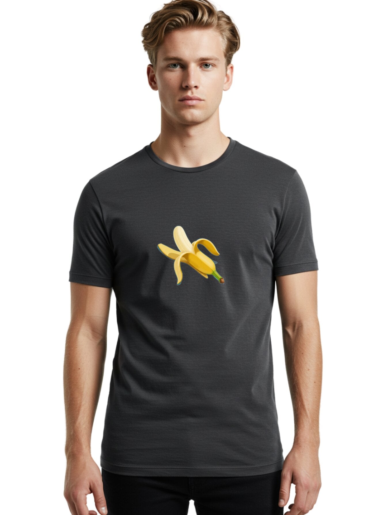 Banana-Peel Men'S Graphic Tee, 100% Cotton, Comfortable Casual Summer Wear, Machine Washable, Vintage Camera, Old Camera, Antique Camera, Black Camera, Classic Photography, Photography Equipment, Nostalgic Device, Film Camera, Camera Art Baq340 25