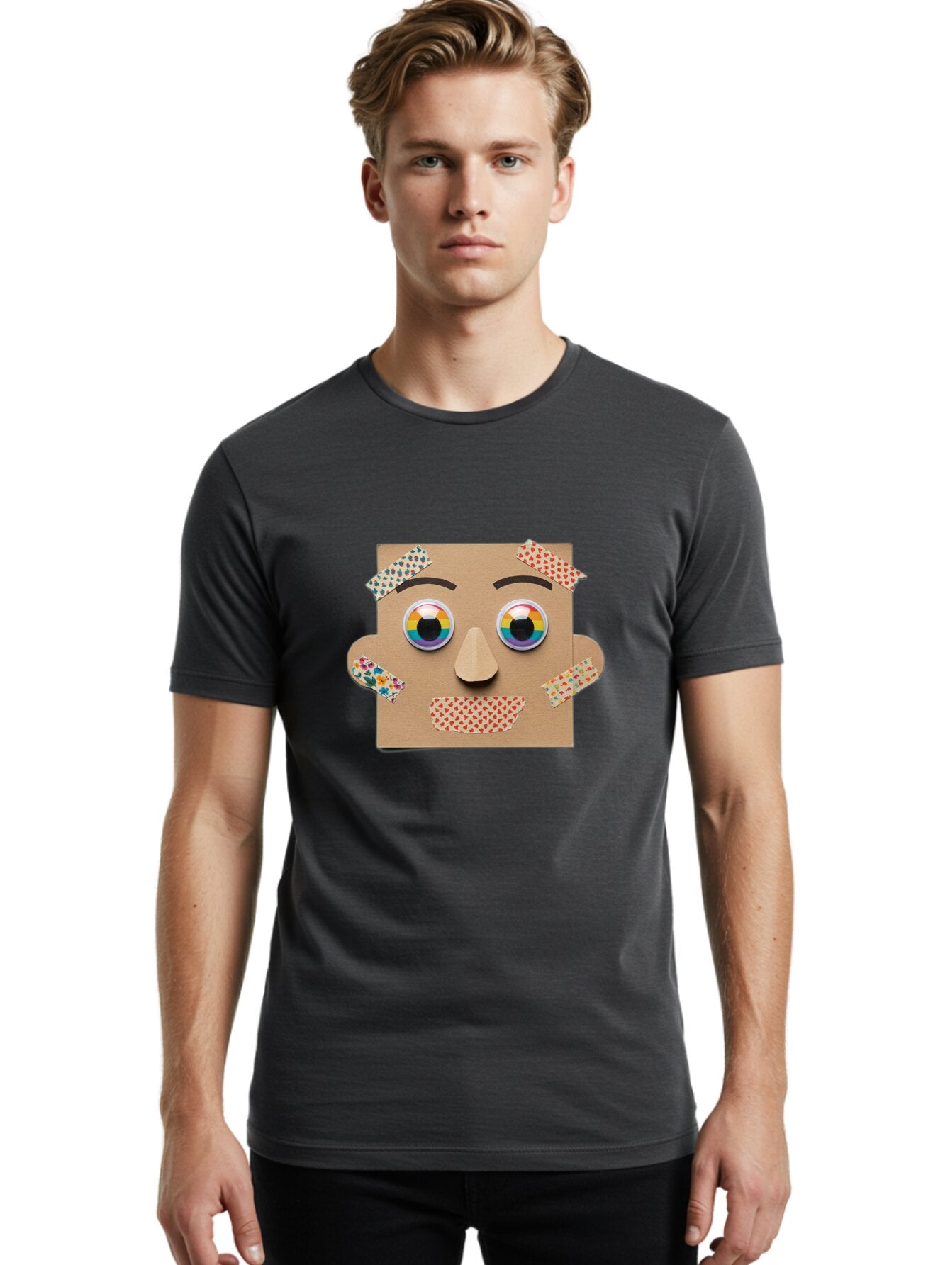 Bandaged-Face Men'S Graphic Tee, 100% Cotton, Comfortable Casual Summer Wear, Machine Washable, Vintage Camera, Old Camera, Antique Camera, Black Camera, Classic Photography, Photography Equipment, Nostalgic Device, Film Camera, Camera Art Baq341 30