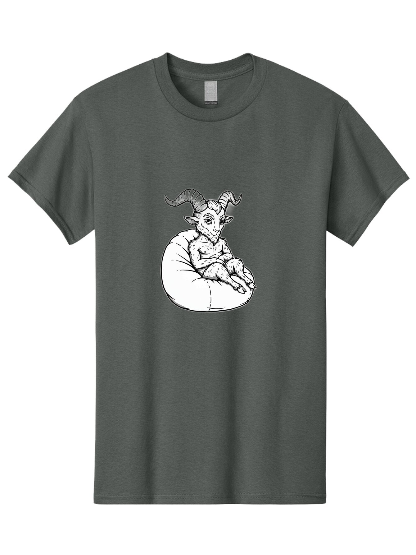 Baphomet-Sitting-Bean-Bag Men'S Graphic Tee, 100% Cotton, Comfortable Casual Summer Wear, Machine Washable, Vintage Camera, Old Camera, Antique Camera, Black Camera, Classic Photography, Photography Equipment, Nostalgic Device, Film Camera, Baq342 14