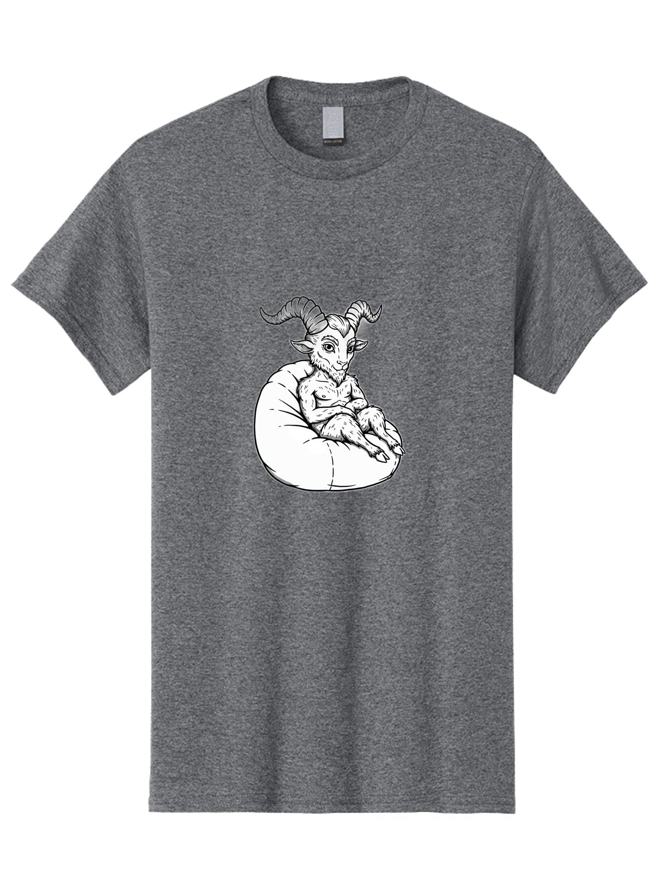 Baphomet-Sitting-Bean-Bag Men'S Graphic Tee, 100% Cotton, Comfortable Casual Summer Wear, Machine Washable, Vintage Camera, Old Camera, Antique Camera, Black Camera, Classic Photography, Photography Equipment, Nostalgic Device, Film Camera, Baq342 6