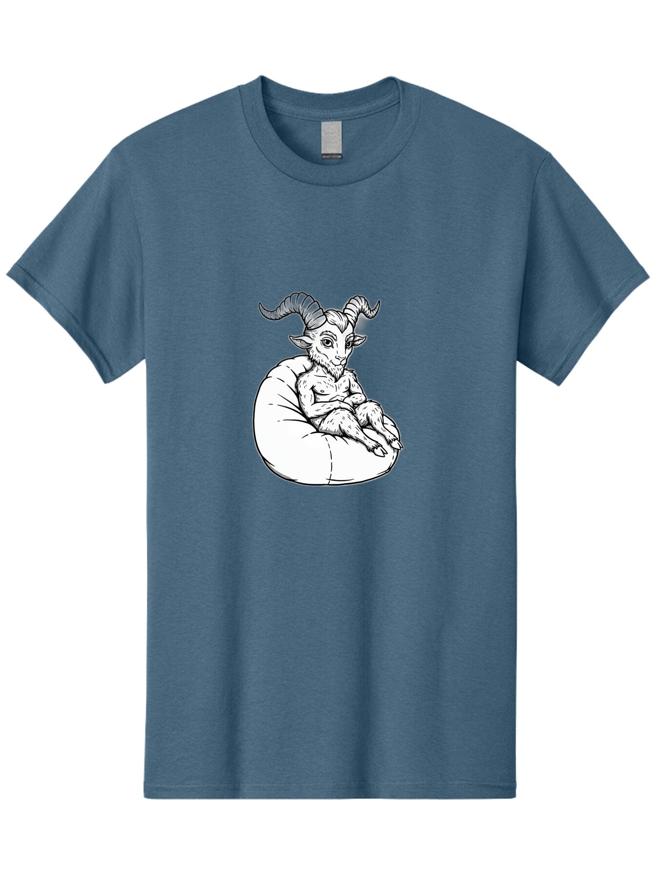 Baphomet-Sitting-Bean-Bag Men'S Graphic Tee, 100% Cotton, Comfortable Casual Summer Wear, Machine Washable, Vintage Camera, Old Camera, Antique Camera, Black Camera, Classic Photography, Photography Equipment, Nostalgic Device, Film Camera, Baq342 12