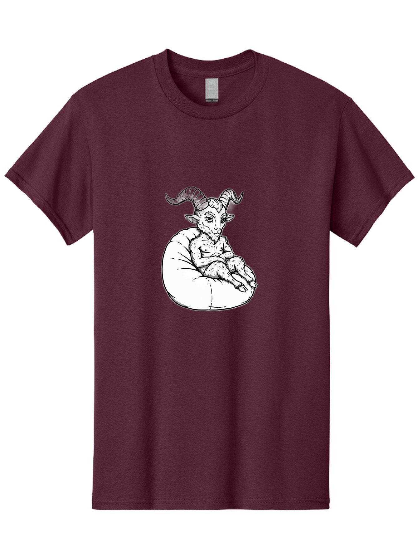 Baphomet-Sitting-Bean-Bag Men'S Graphic Tee, 100% Cotton, Comfortable Casual Summer Wear, Machine Washable, Vintage Camera, Old Camera, Antique Camera, Black Camera, Classic Photography, Photography Equipment, Nostalgic Device, Film Camera, Baq342 9