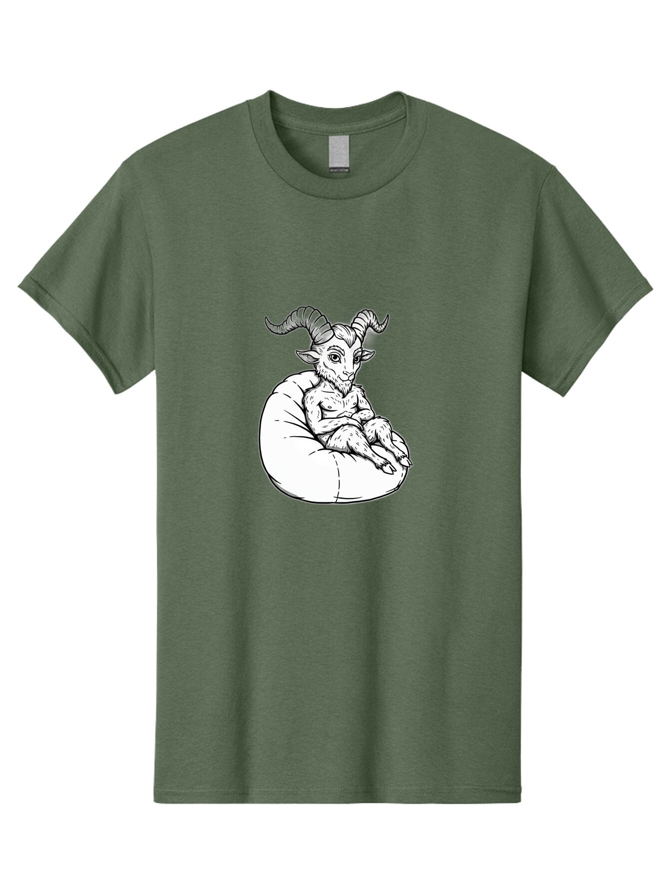 Baphomet-Sitting-Bean-Bag Men'S Graphic Tee, 100% Cotton, Comfortable Casual Summer Wear, Machine Washable, Vintage Camera, Old Camera, Antique Camera, Black Camera, Classic Photography, Photography Equipment, Nostalgic Device, Film Camera, Baq342 8