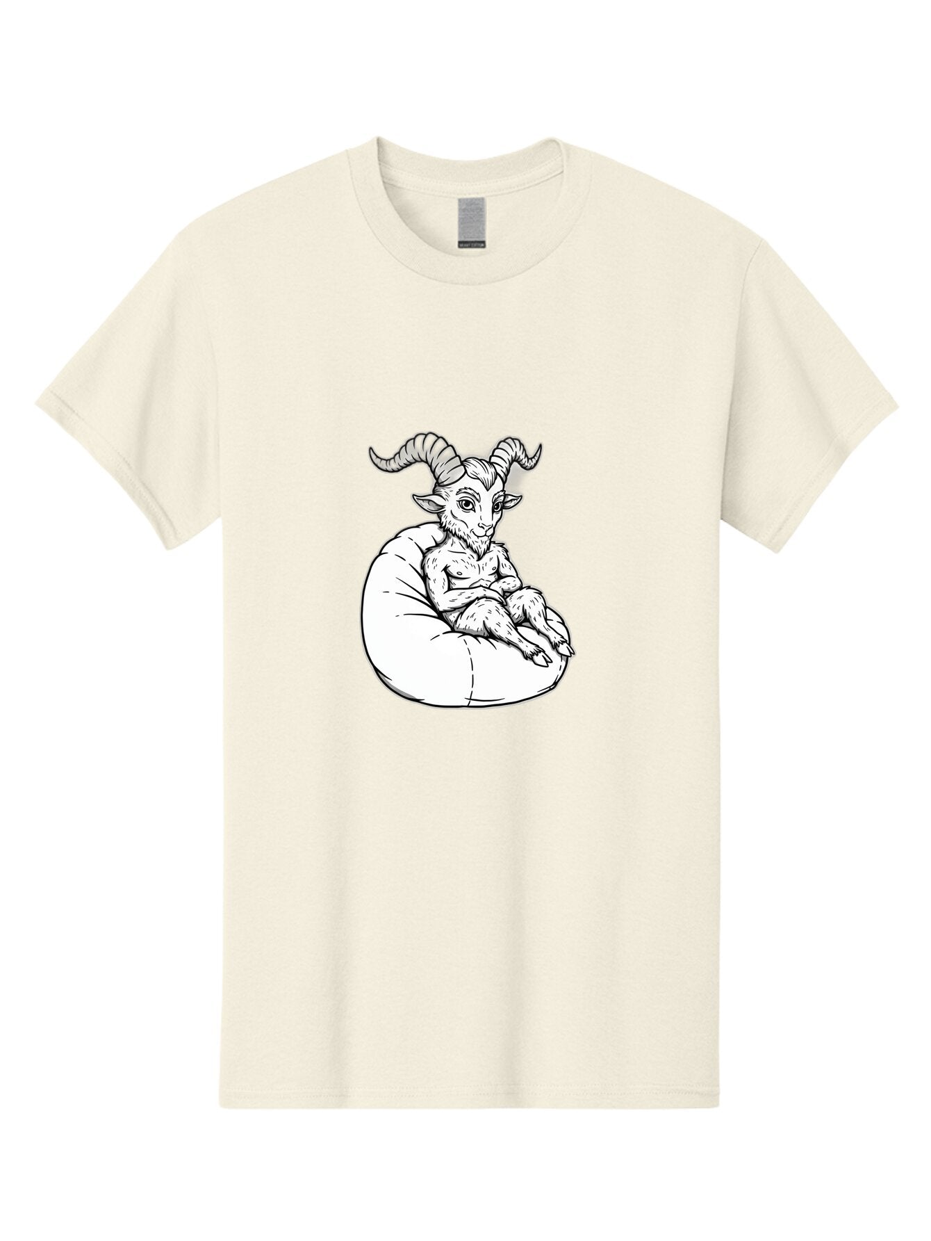 Baphomet-Sitting-Bean-Bag Men'S Graphic Tee, 100% Cotton, Comfortable Casual Summer Wear, Machine Washable, Vintage Camera, Old Camera, Antique Camera, Black Camera, Classic Photography, Photography Equipment, Nostalgic Device, Film Camera, Baq342 15